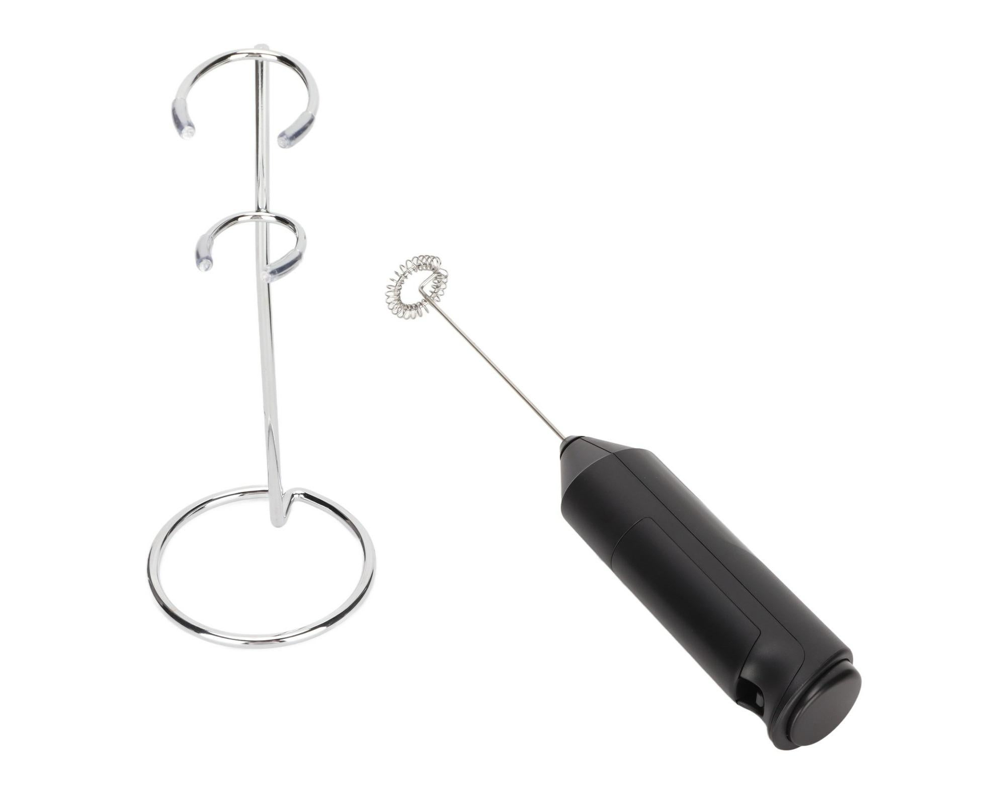 Stainless Steel Handheld Milk Frother, Electric Whisk & Drink Mixer with Bracket for Coffee - Image 6