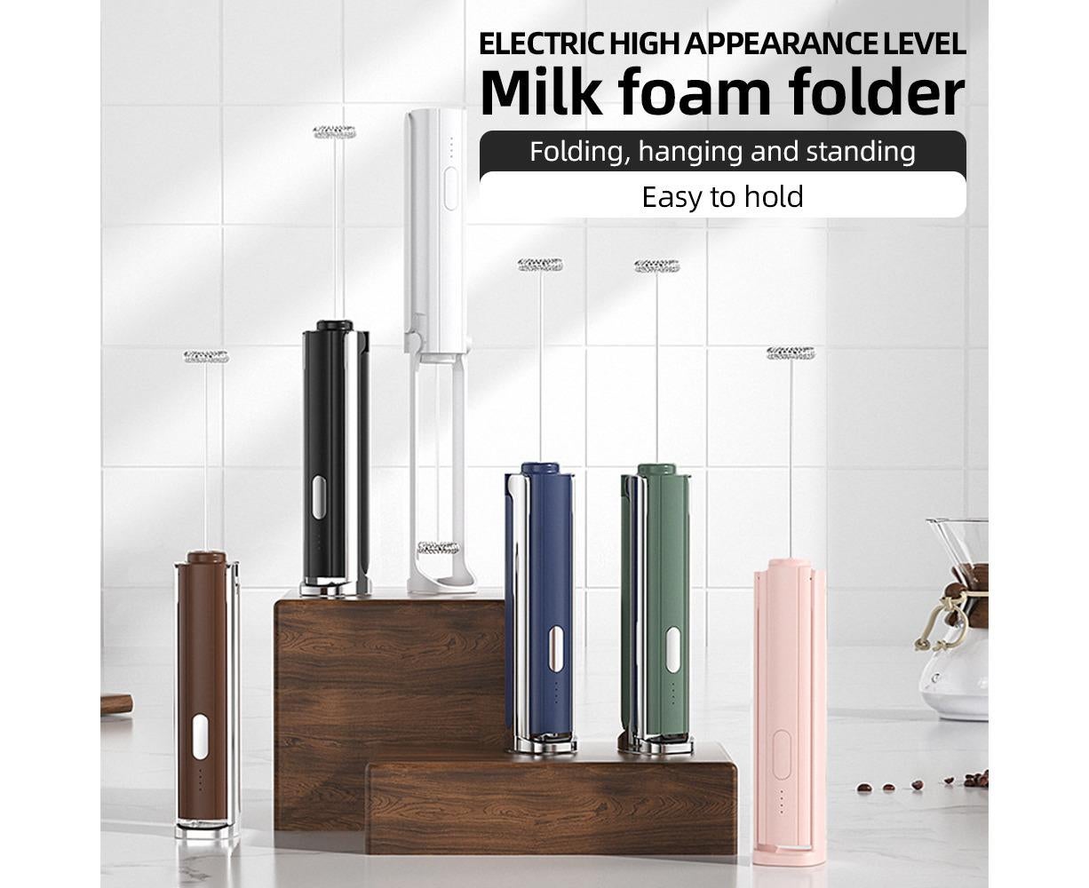 Electric Milk Frother, Rechargeable Handheld Foam Maker, 3 Adjustable Levels, Hangable & Foldable Whisk for Coffee - Image 5
