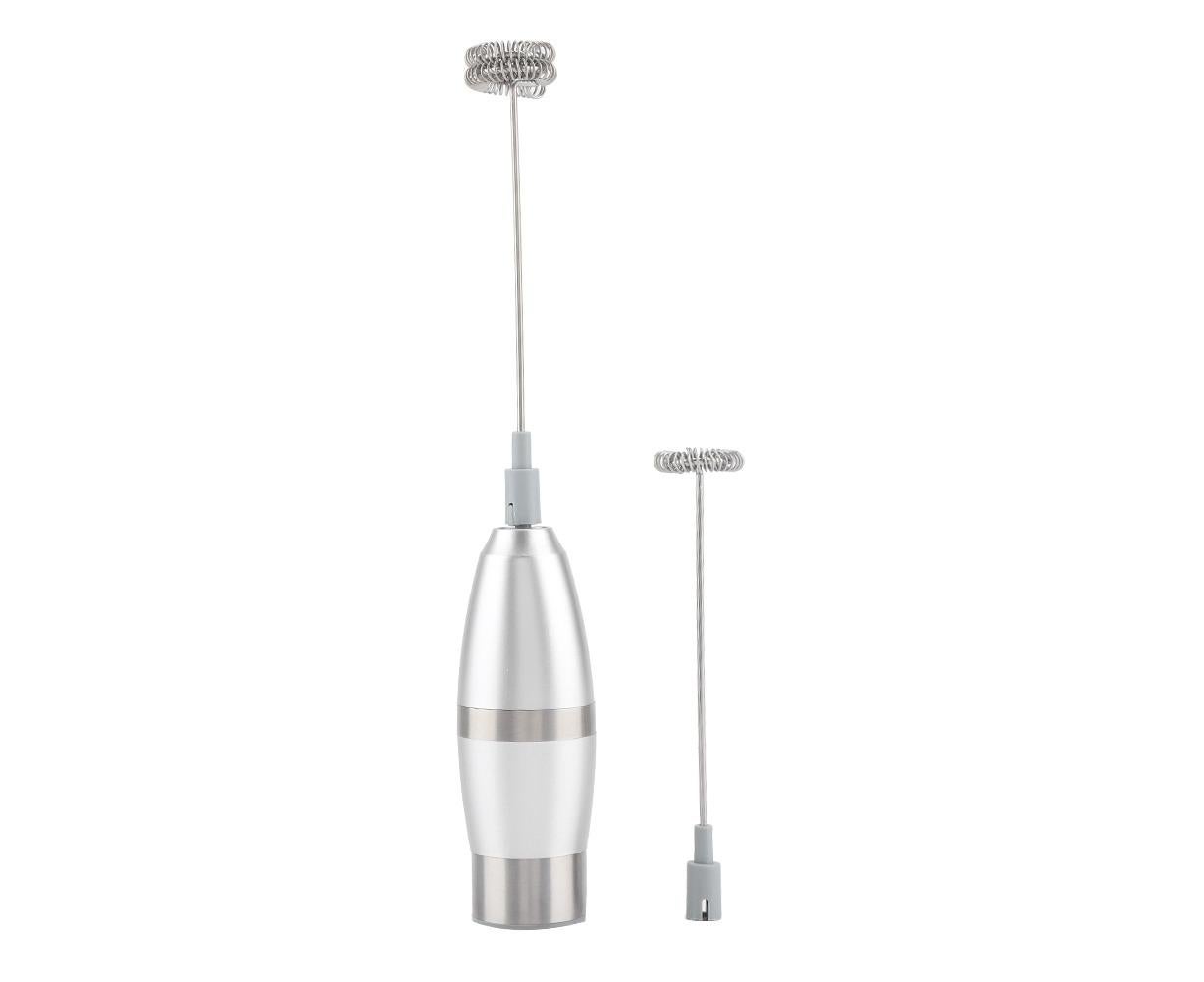 Stainless Steel Handheld Electric Milk Frother, Portable Frother for Cappuccino & Frappe - Image 1
