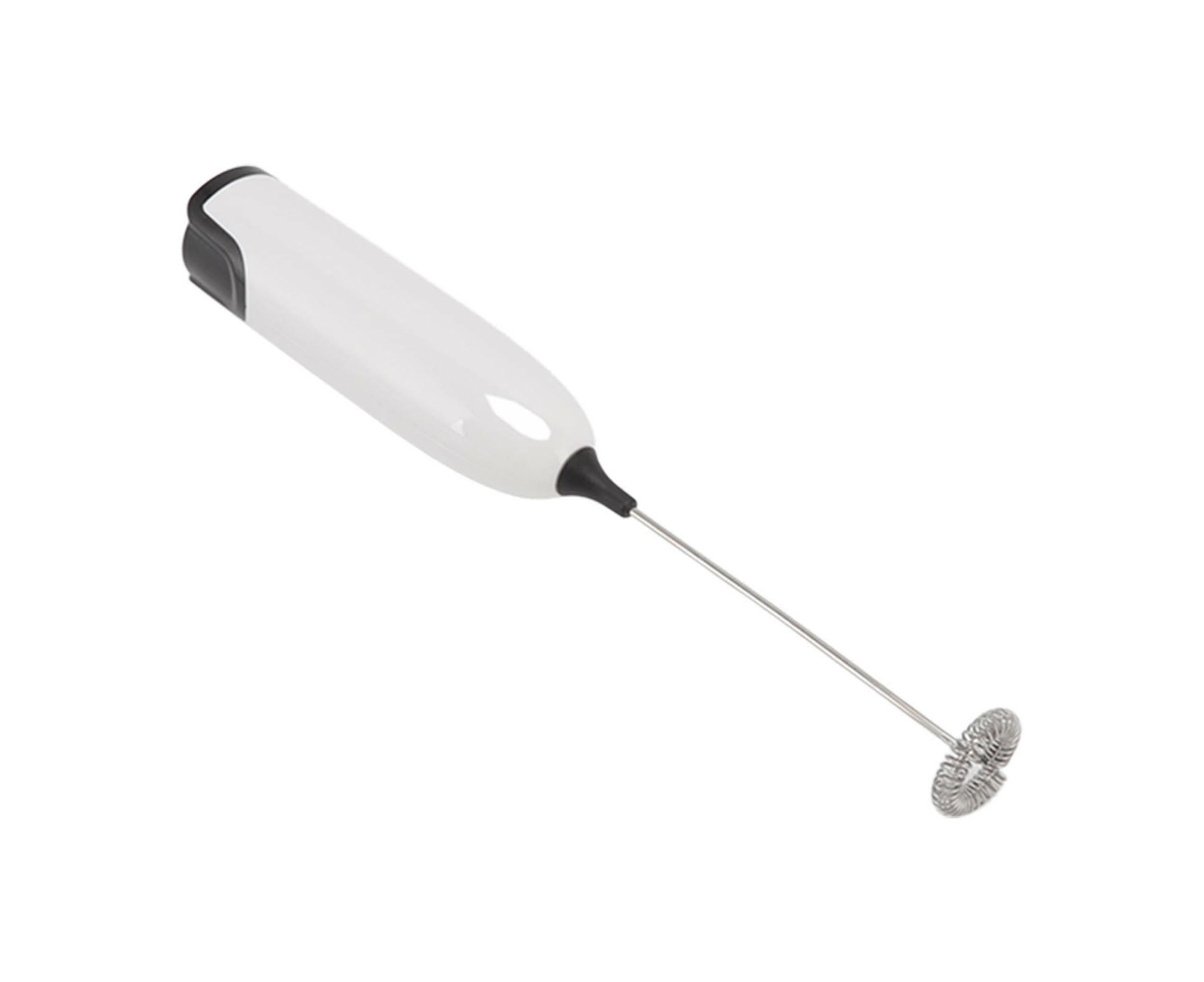 Household Electric Milk Frother, Automatic Handheld Foam Maker, Coffee Stirring Bar, Kitchen Drink Foamer (White/Black) - Image 2