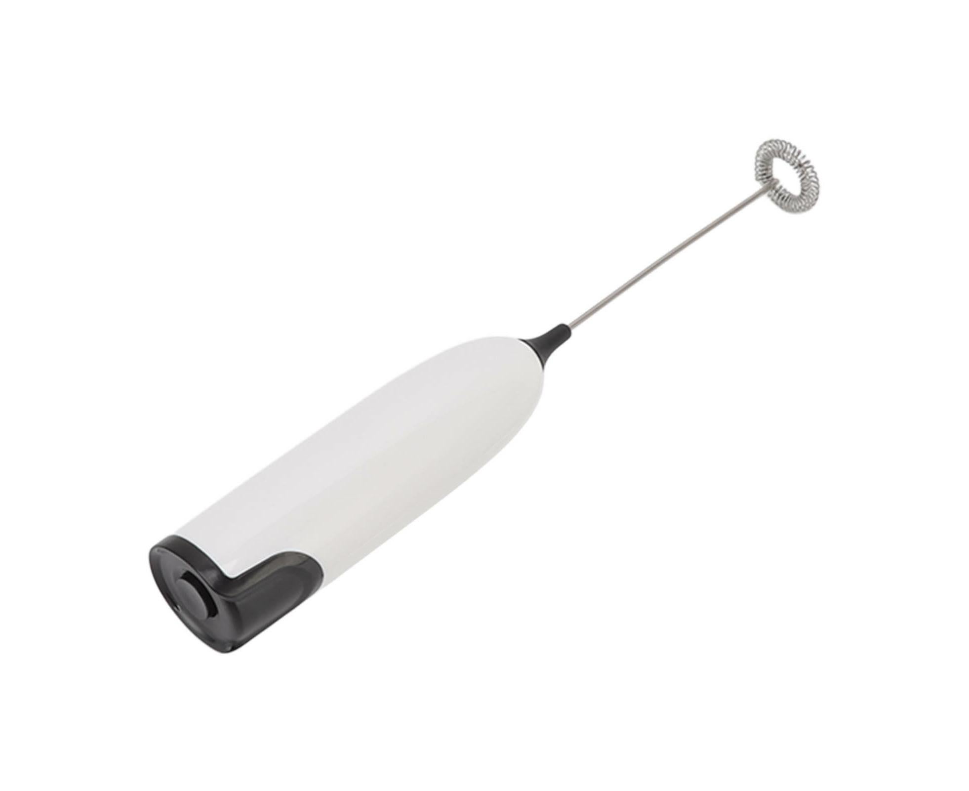 Household Electric Milk Frother, Automatic Handheld Foam Maker, Coffee Stirring Bar, Kitchen Drink Foamer (White/Black) - Image 3