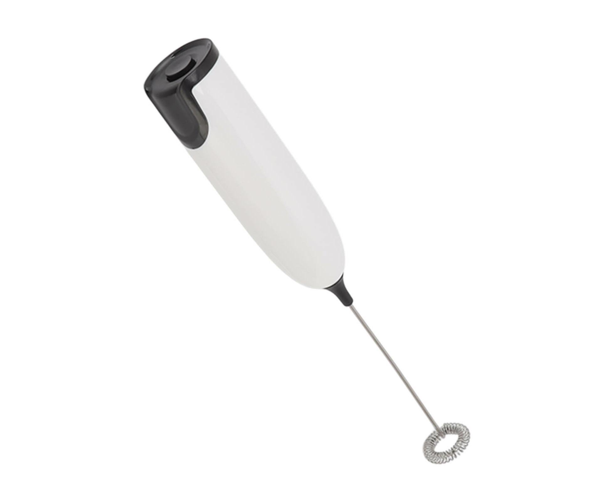 Household Electric Milk Frother, Automatic Handheld Foam Maker, Coffee Stirring Bar, Kitchen Drink Foamer (White/Black) - Image 4