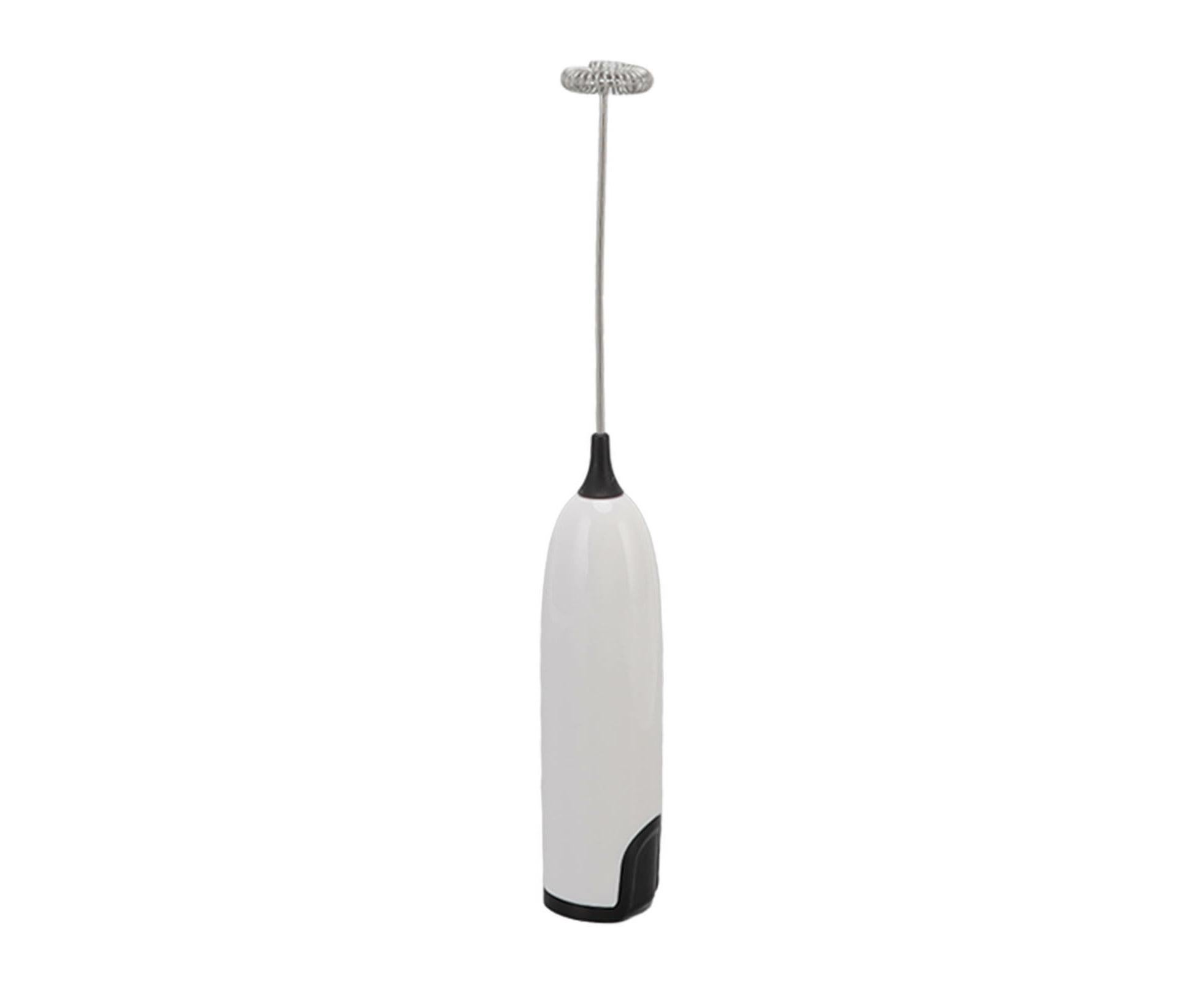 Household Electric Milk Frother, Automatic Handheld Foam Maker, Coffee Stirring Bar, Kitchen Drink Foamer (White/Black) - Image 5
