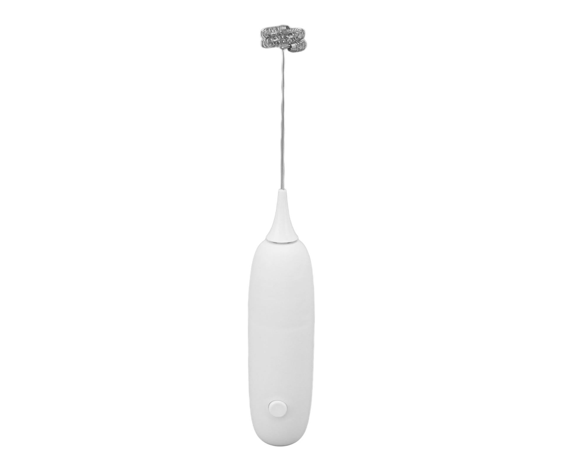 Battery Operated Handheld Milk Frother, Foam Maker, Egg Beater, Household Small Baking Tool for Coffee & Milkshakes, White - Image 1