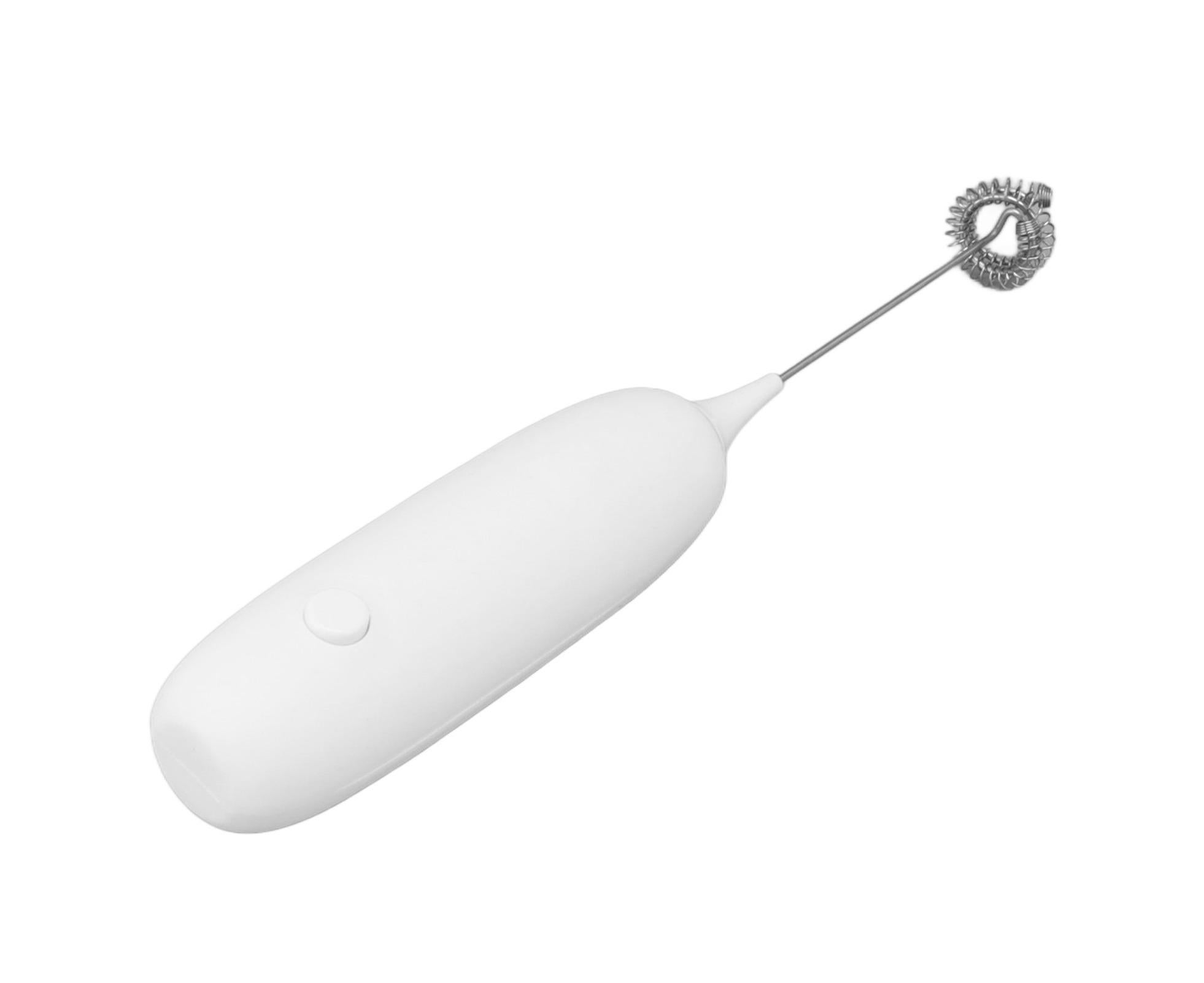 Battery Operated Handheld Milk Frother, Foam Maker, Egg Beater, Household Small Baking Tool for Coffee & Milkshakes, White - Image 2