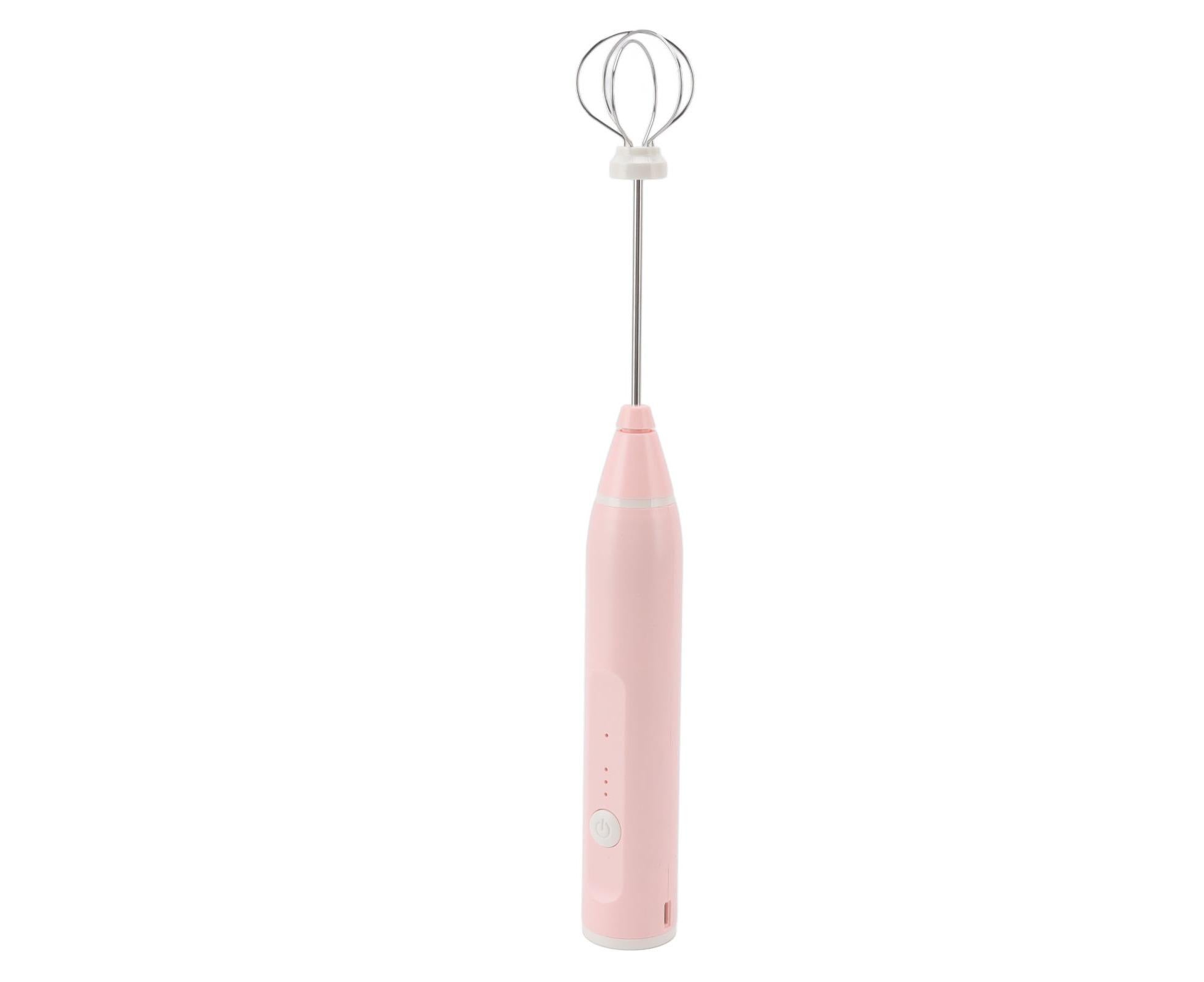 Mini Electric Stirrer, Cordless Multifunctional Eggbeater with 2 Heads for Home Coffee & Drinks, Pink - Image 7
