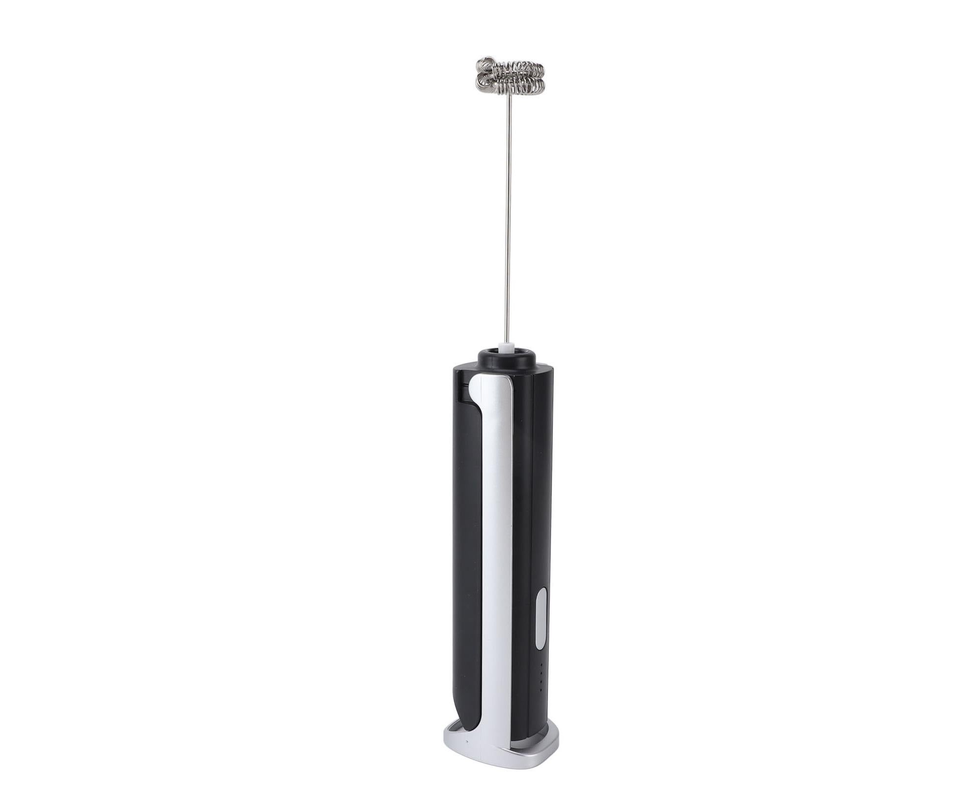 Handheld Milk Frother, Black, Dual Hoop Head, 3 Adjustable Gears, Electric Foam Maker for Coffee - Image 6