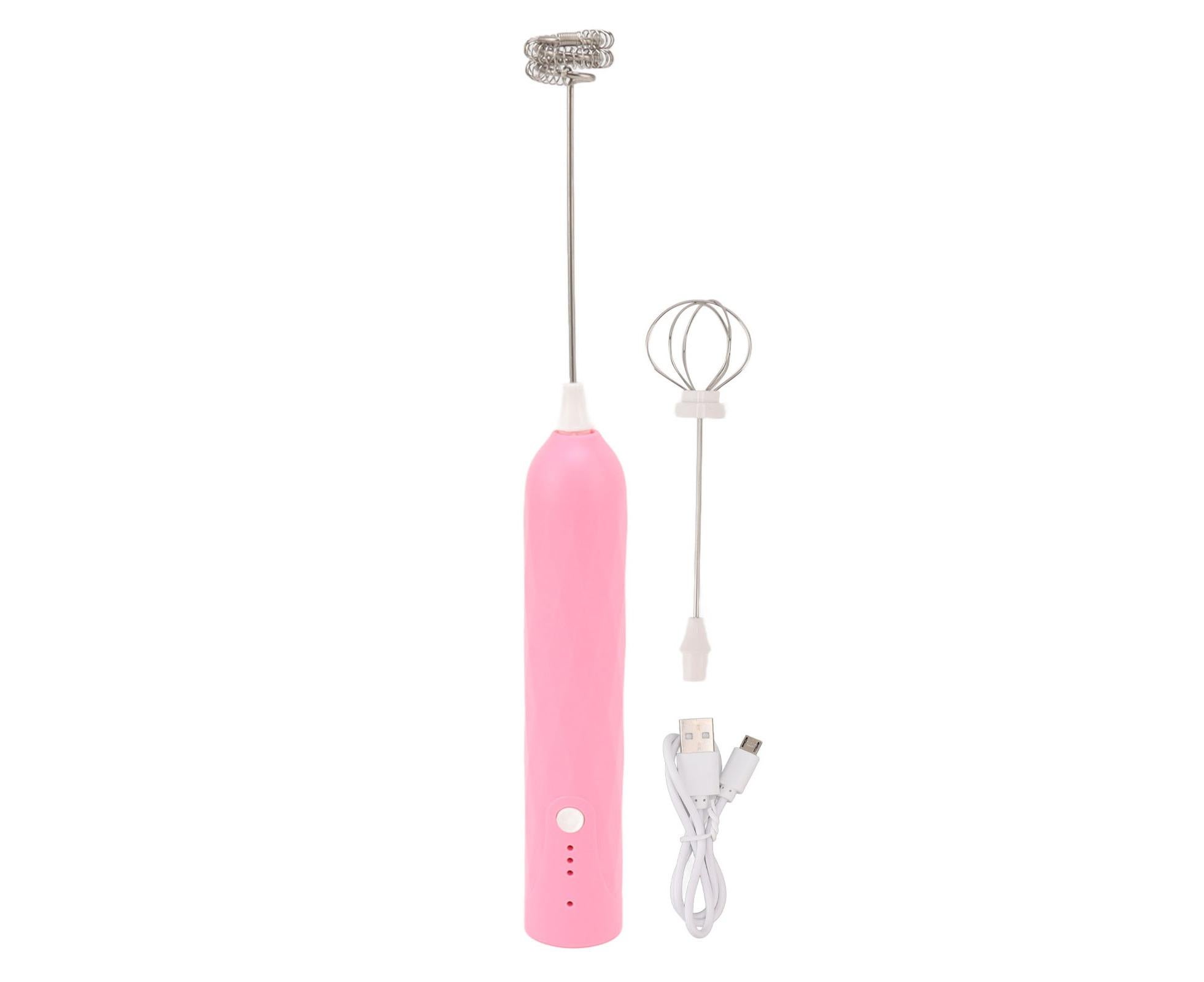 Small Household Egg Beater, Mini Multifunctional Handheld Electric Stirrer, Foam Maker, Whisk, Cordless Milk & Coffee Foamer, Pink - Image 1