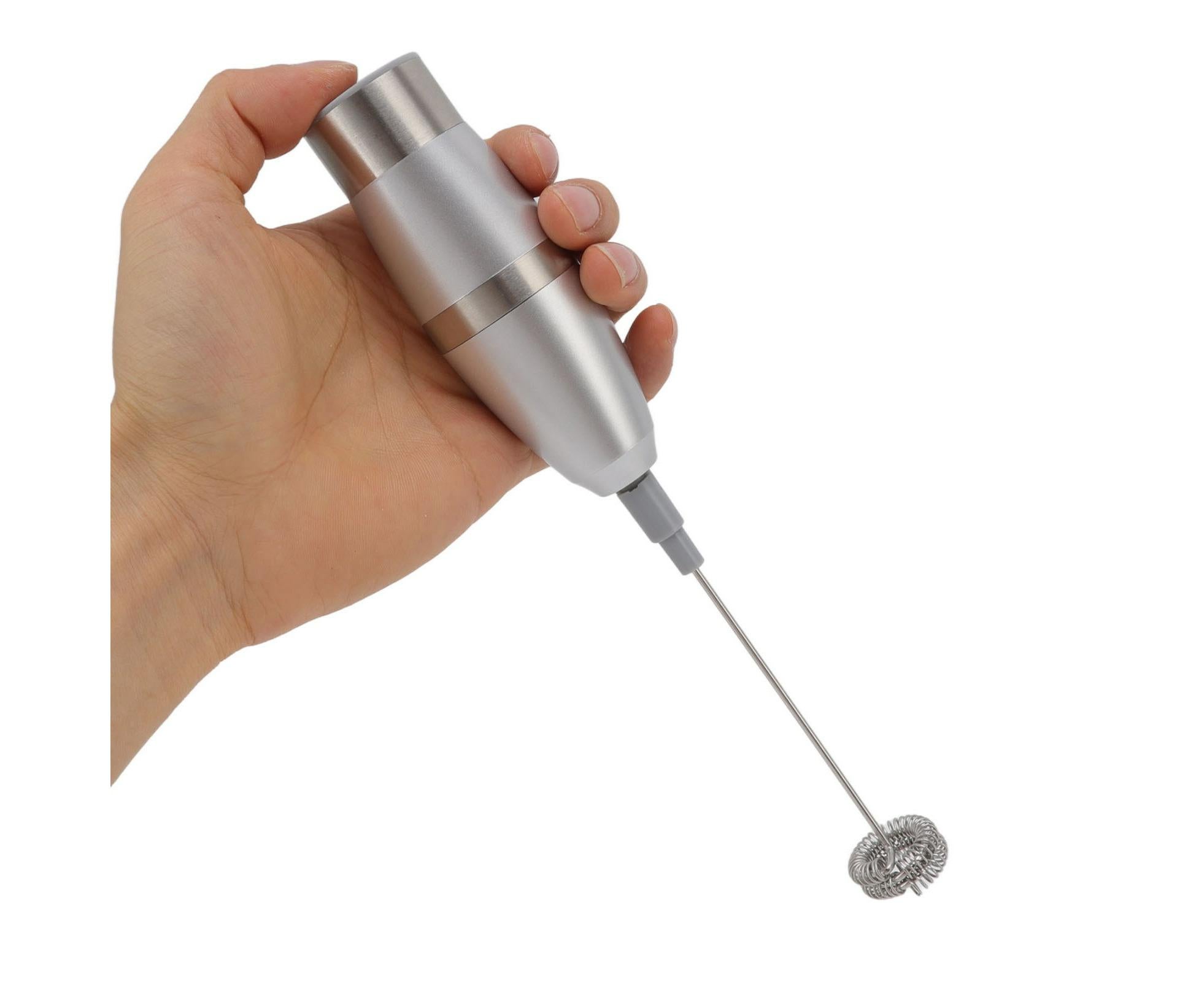 Electric Milk Frother, Handheld Battery Operated Drink Mixer, Portable Eggbeater with Stainless Steel Whisk - Image 5