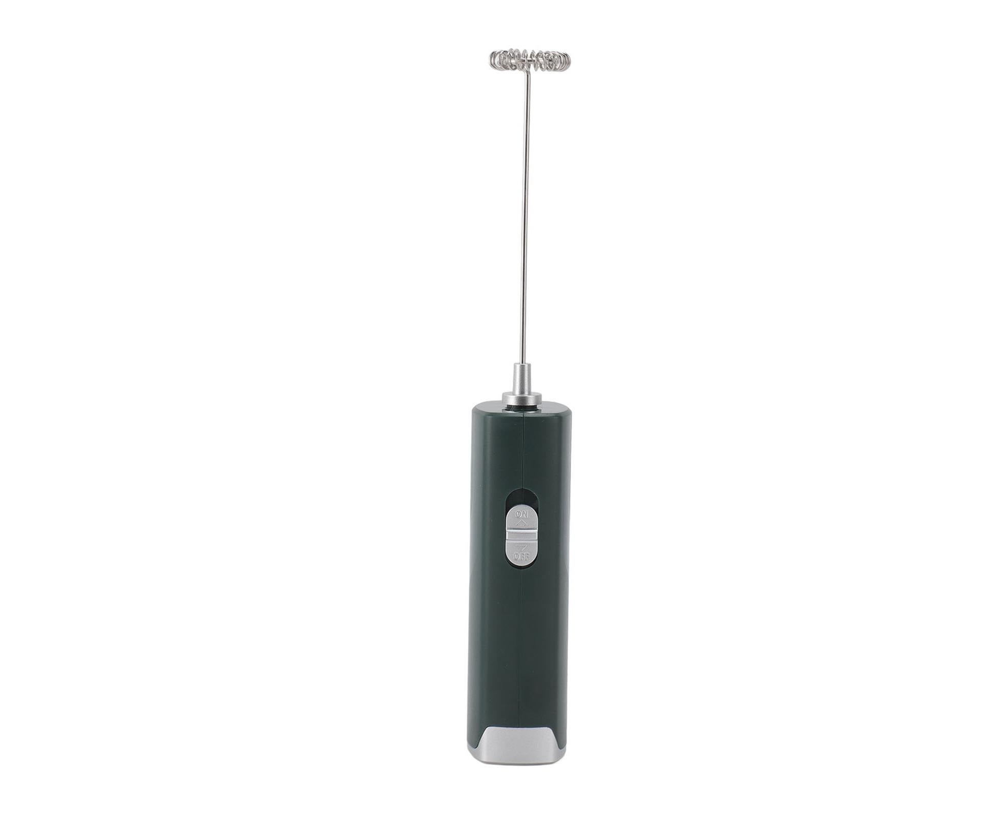 Electric Milk Frother, Multifunctional, Low Noise Mini Hand Wand for Coffee, Lattes, & Hot Chocolate, Dark Green - Image 1