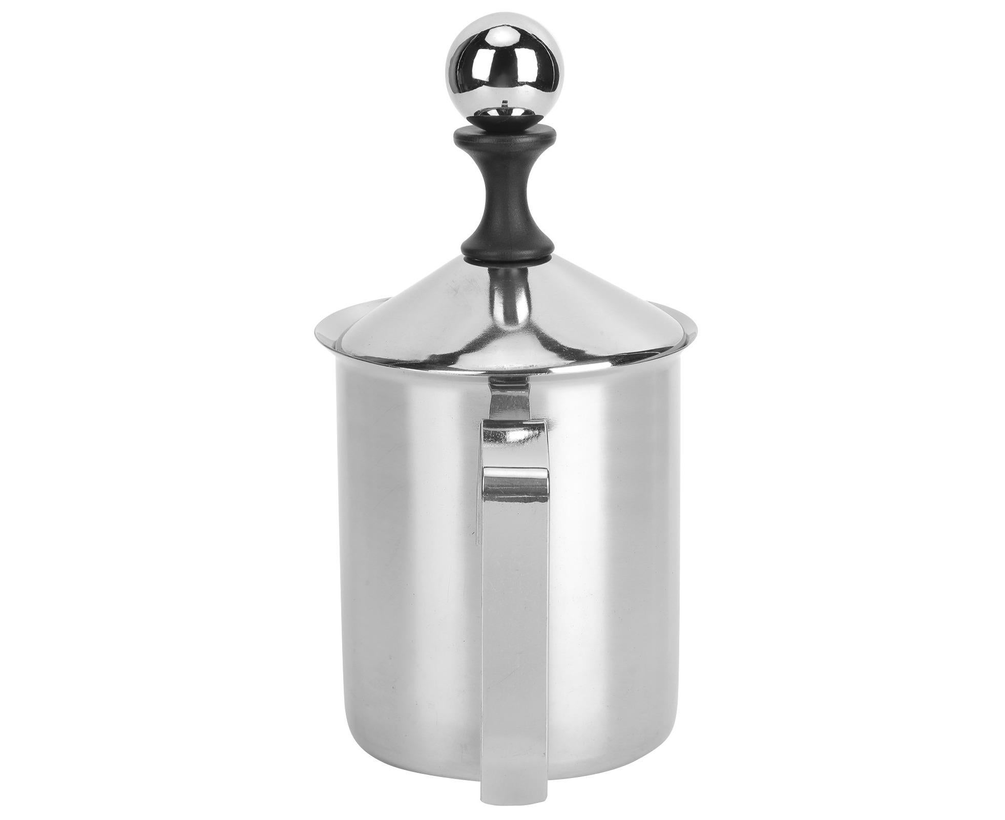 400cc Stainless Steel Manual Milk Frother, Foamer, Mixer, Stirrer for Coffee & Latte Art - Image 3