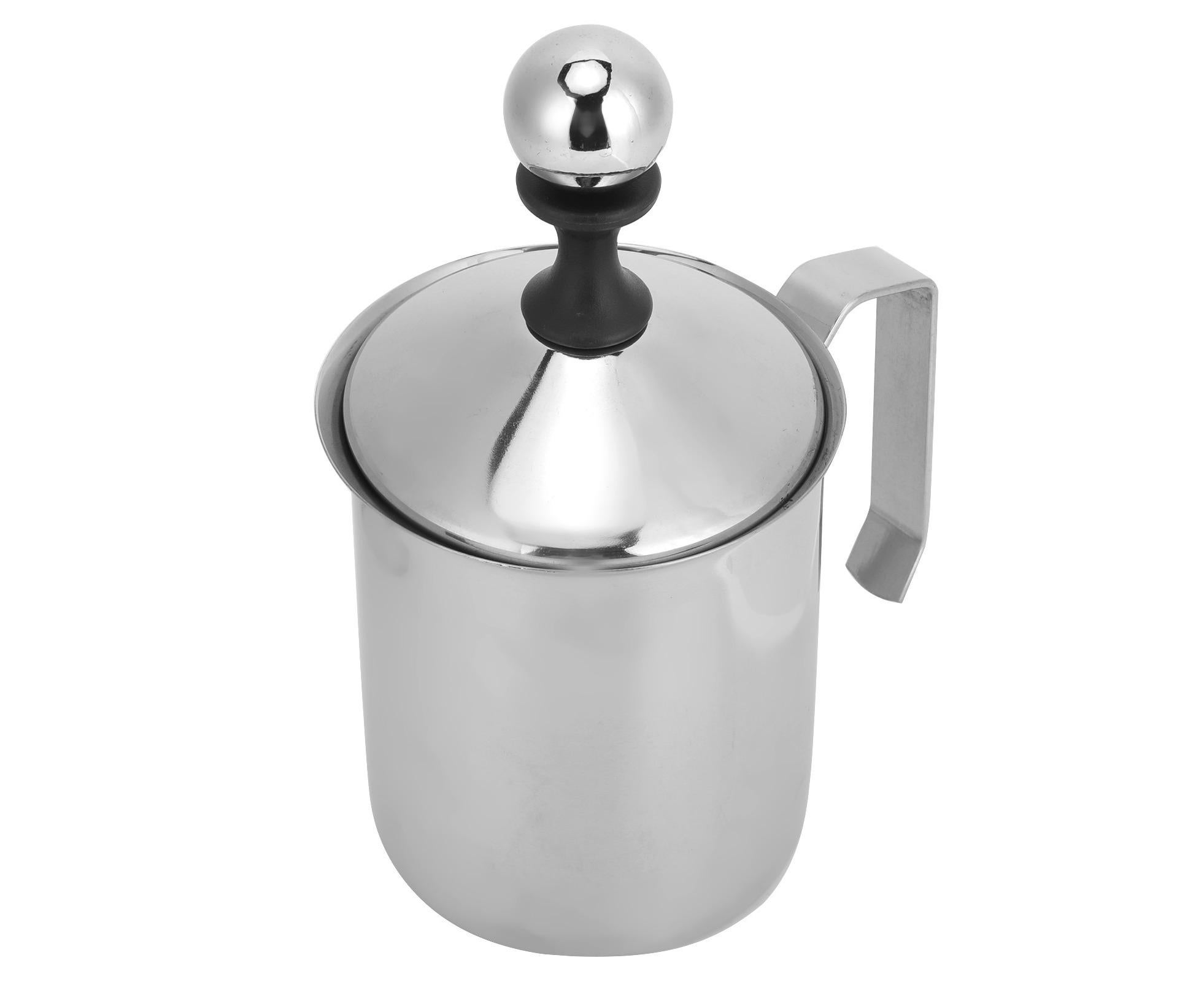 400cc Stainless Steel Manual Milk Frother, Foamer, Mixer, Stirrer for Coffee & Latte Art - Image 6