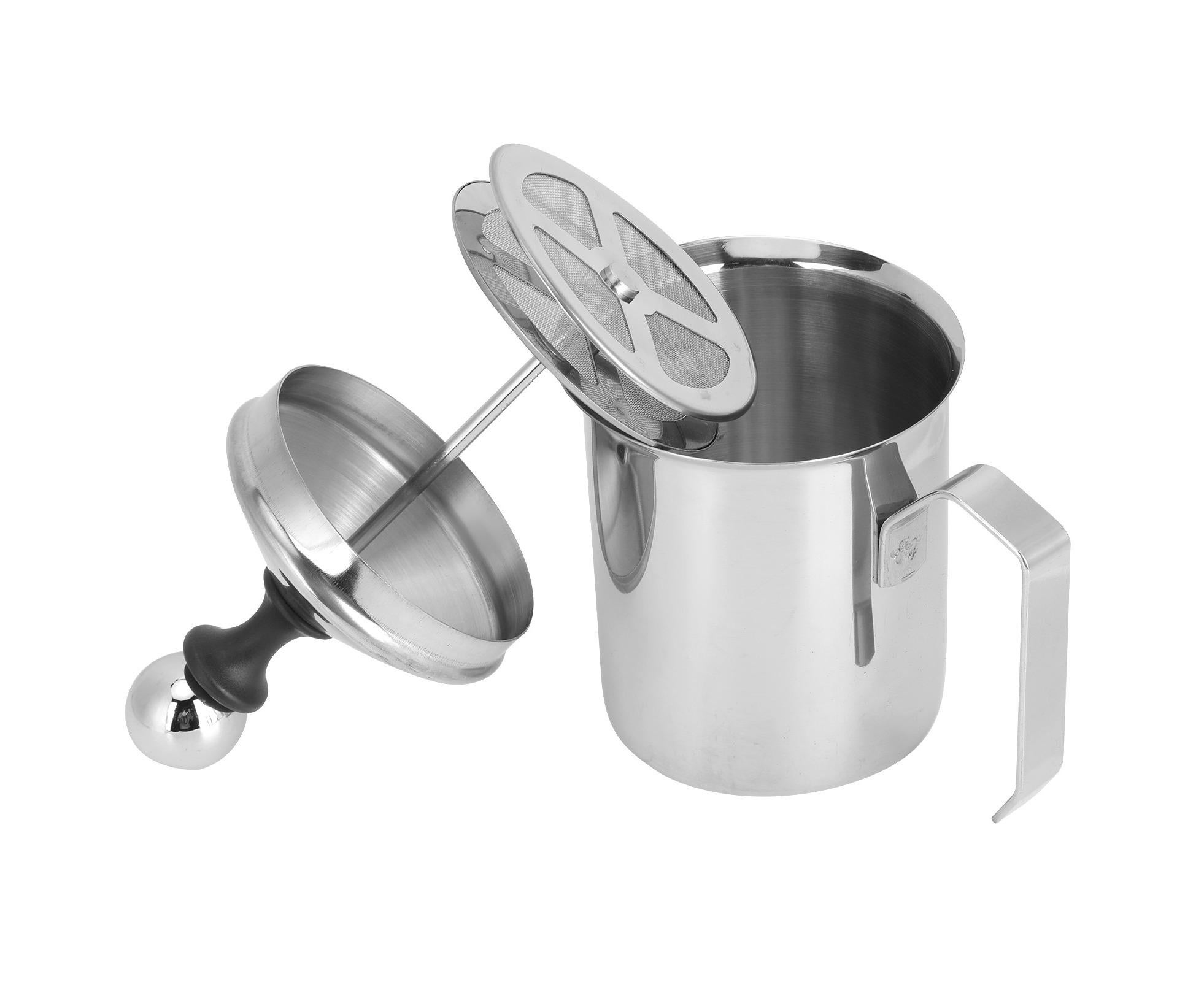 400cc Stainless Steel Manual Milk Frother, Foamer, Mixer, Stirrer for Coffee & Latte Art - Image 7