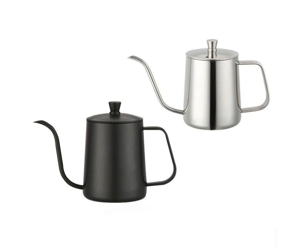 600ml Pour Over Kettle Coffee Maker Stainless Steel Gooseneck Drip Tea Pot Jug-Black 600ML - Image 3