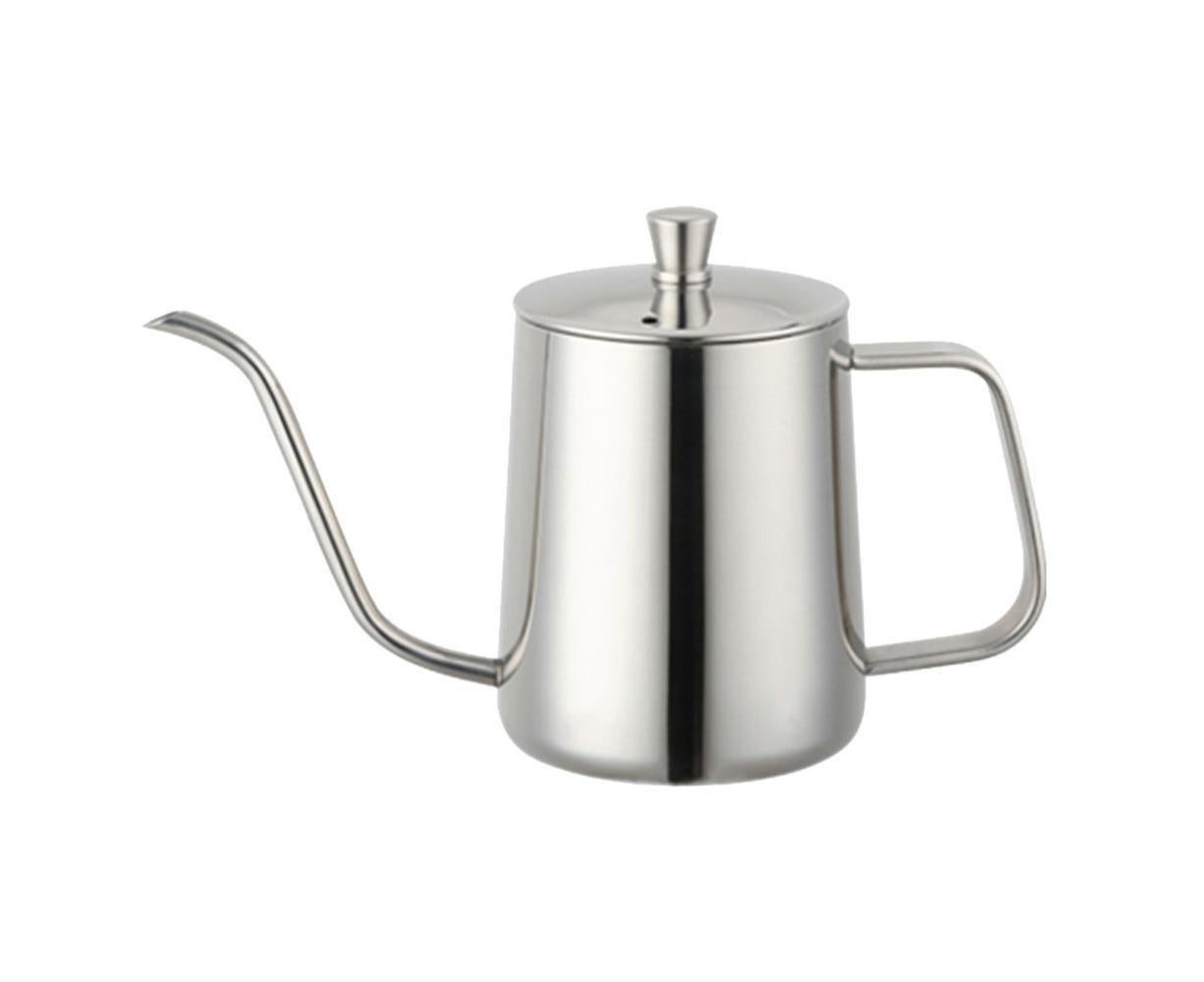 600ml Pour Over Kettle Coffee Maker Stainless Steel Gooseneck Drip Tea Pot Jug-Black 600ML - Image 4