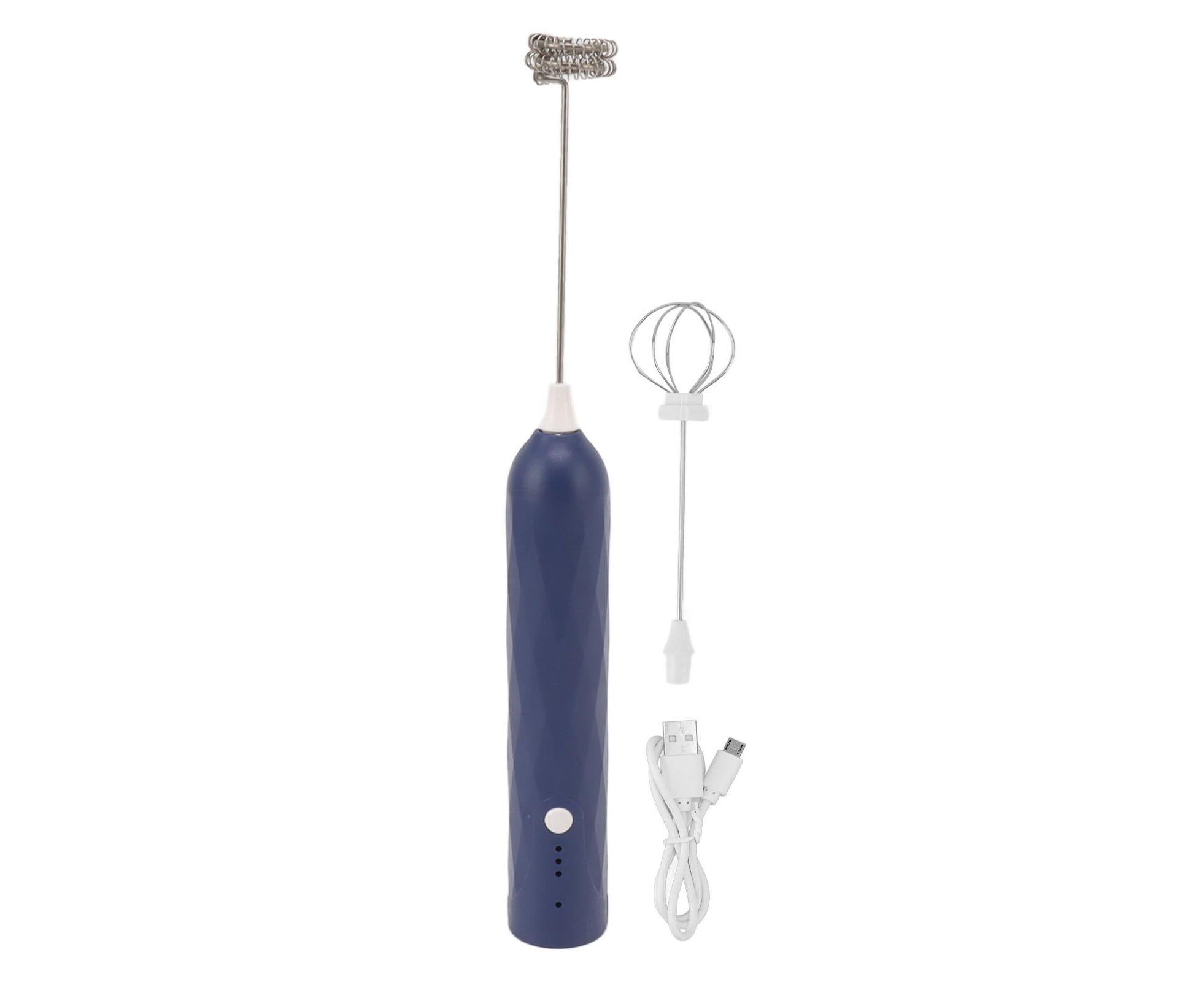Small Household Egg Beater, Mini Multifunctional Handheld Electric Stirrer, Foam Maker, Whisk, Cordless Milk & Coffee Foamer, Blue - Image 1