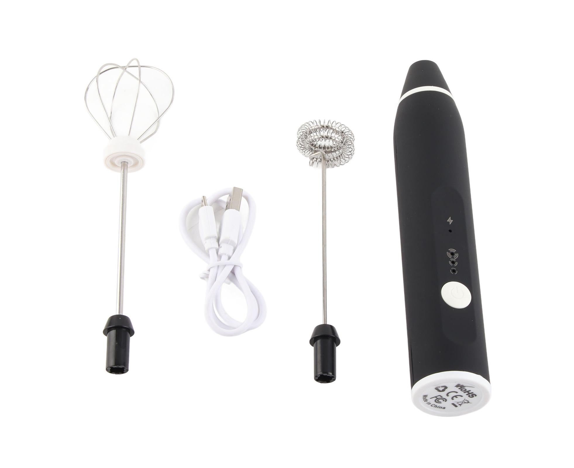 Milk Frother, USB Electric Coffee Foam Maker, Blender Mixer, Mini Handheld Egg Beater - Image 1