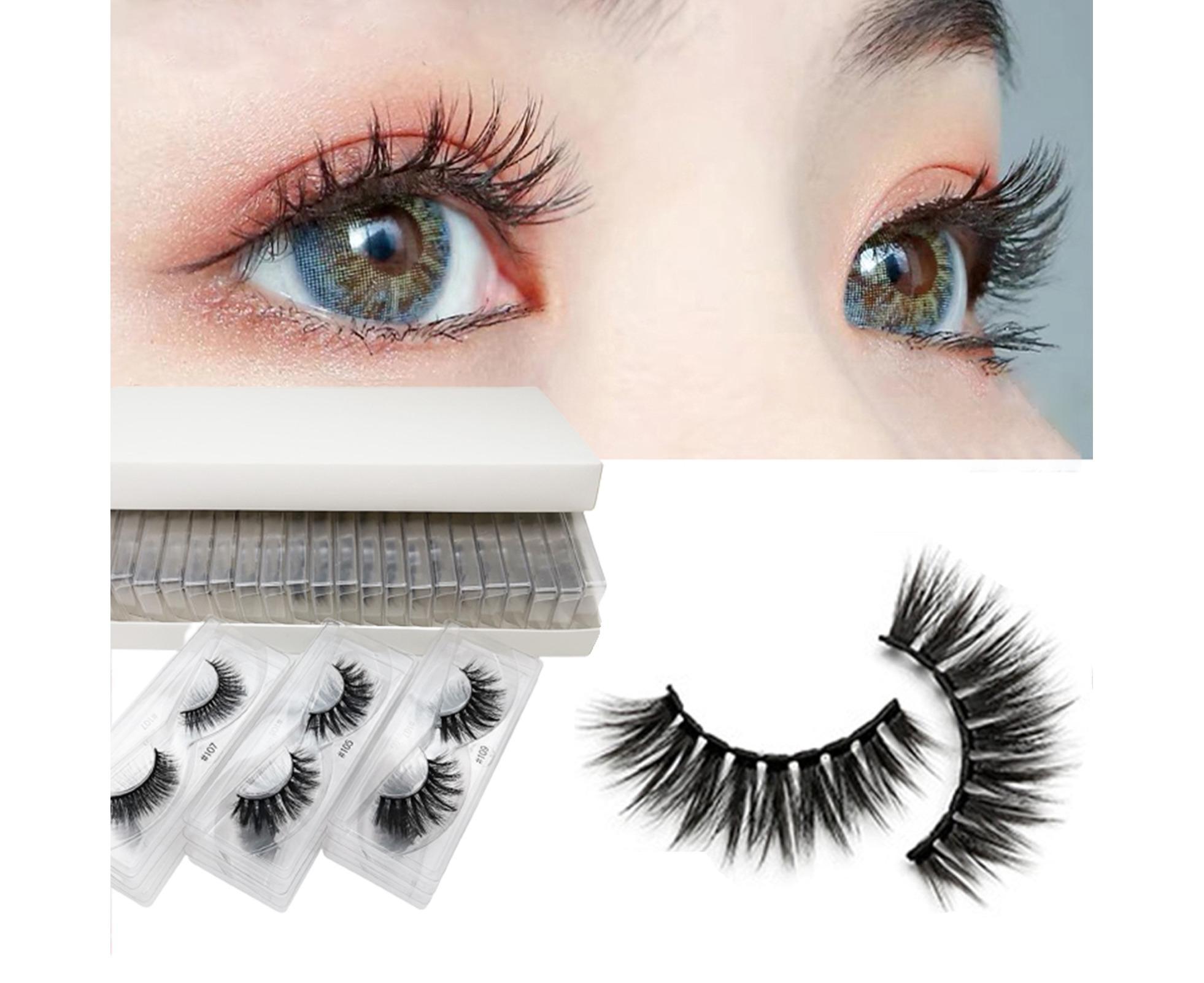 10 Pairs Eyelash Reusable Thick Imitation Faux Mink Hair Makeup Eye Lash for Decoration - Image 1