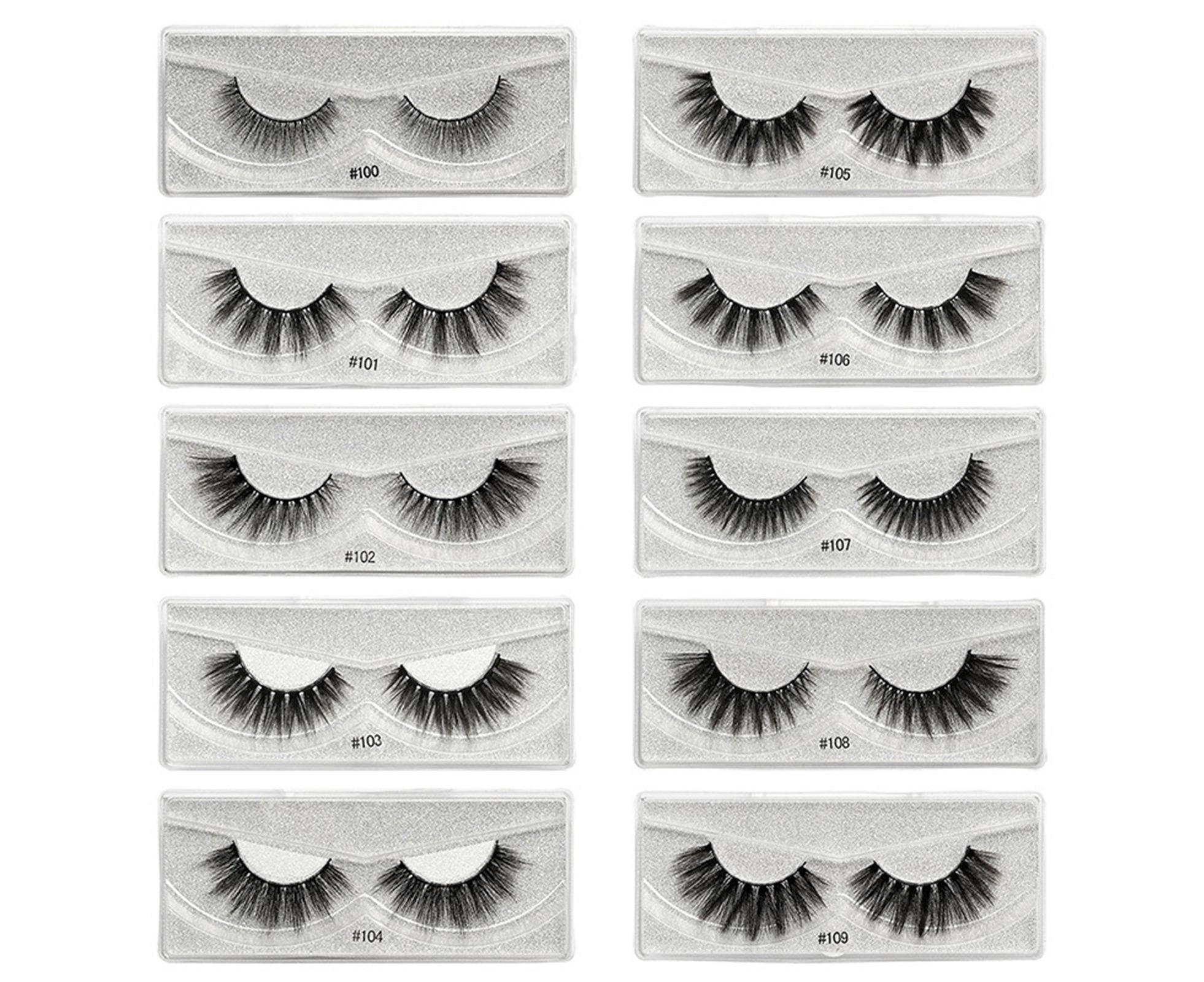 10 Pairs Eyelash Reusable Thick Imitation Faux Mink Hair Makeup Eye Lash for Decoration - Image 2