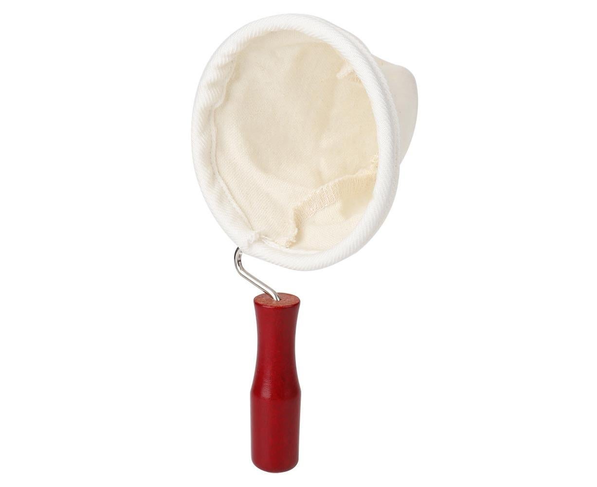 Cotton Flannel Dripper Coffee Maker, Wooden Handle Cloth Coffee Filter Bag, 105mm - Image 2