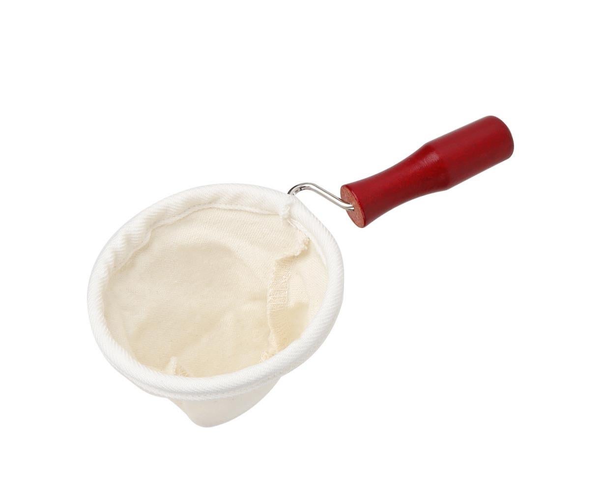 Cotton Flannel Dripper Coffee Maker, Wooden Handle Cloth Coffee Filter Bag, 105mm - Image 3