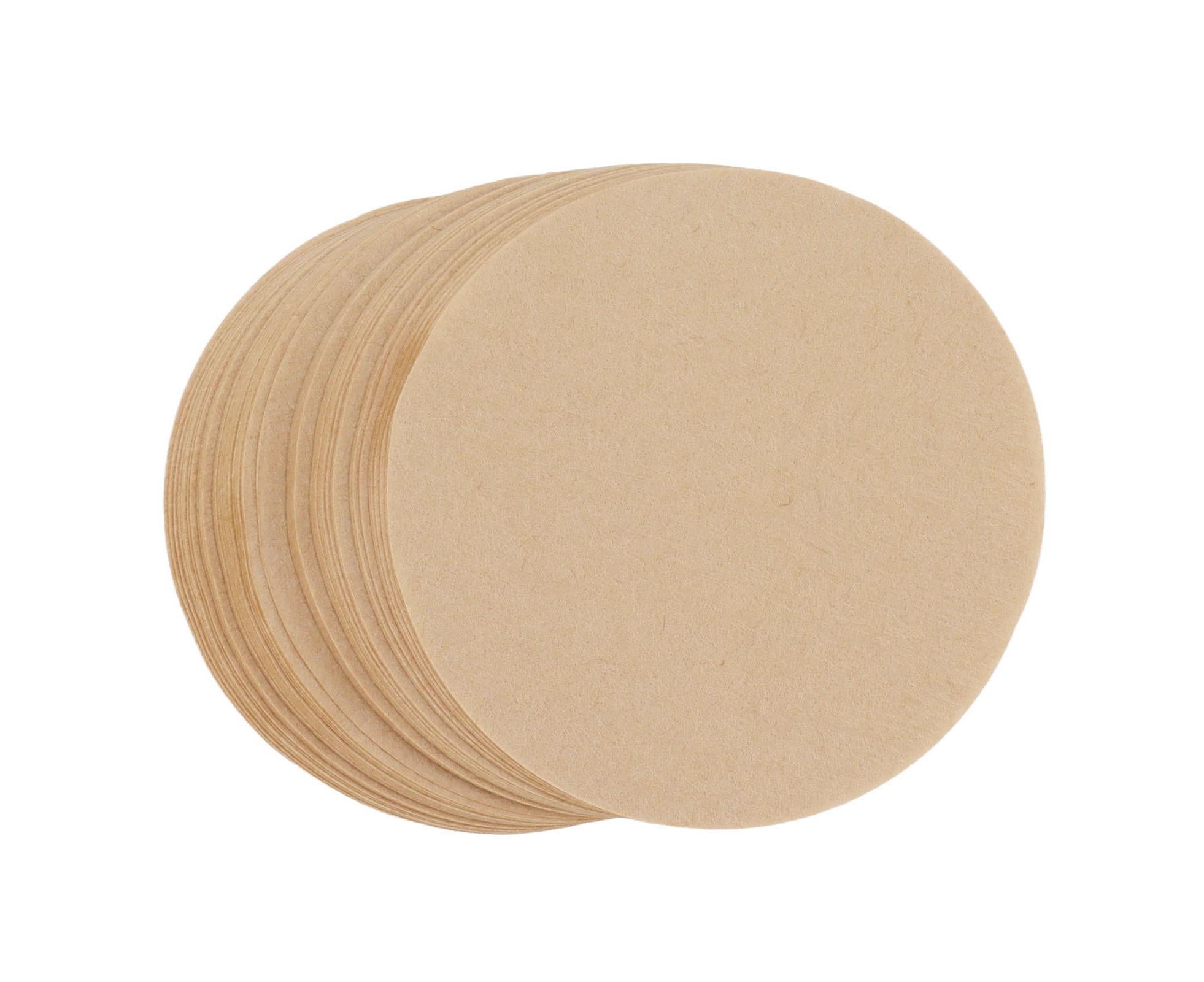 100Pcs 64mm Round Coffee Filter, Unbleached Natural Paper for 1-2 People - Image 1