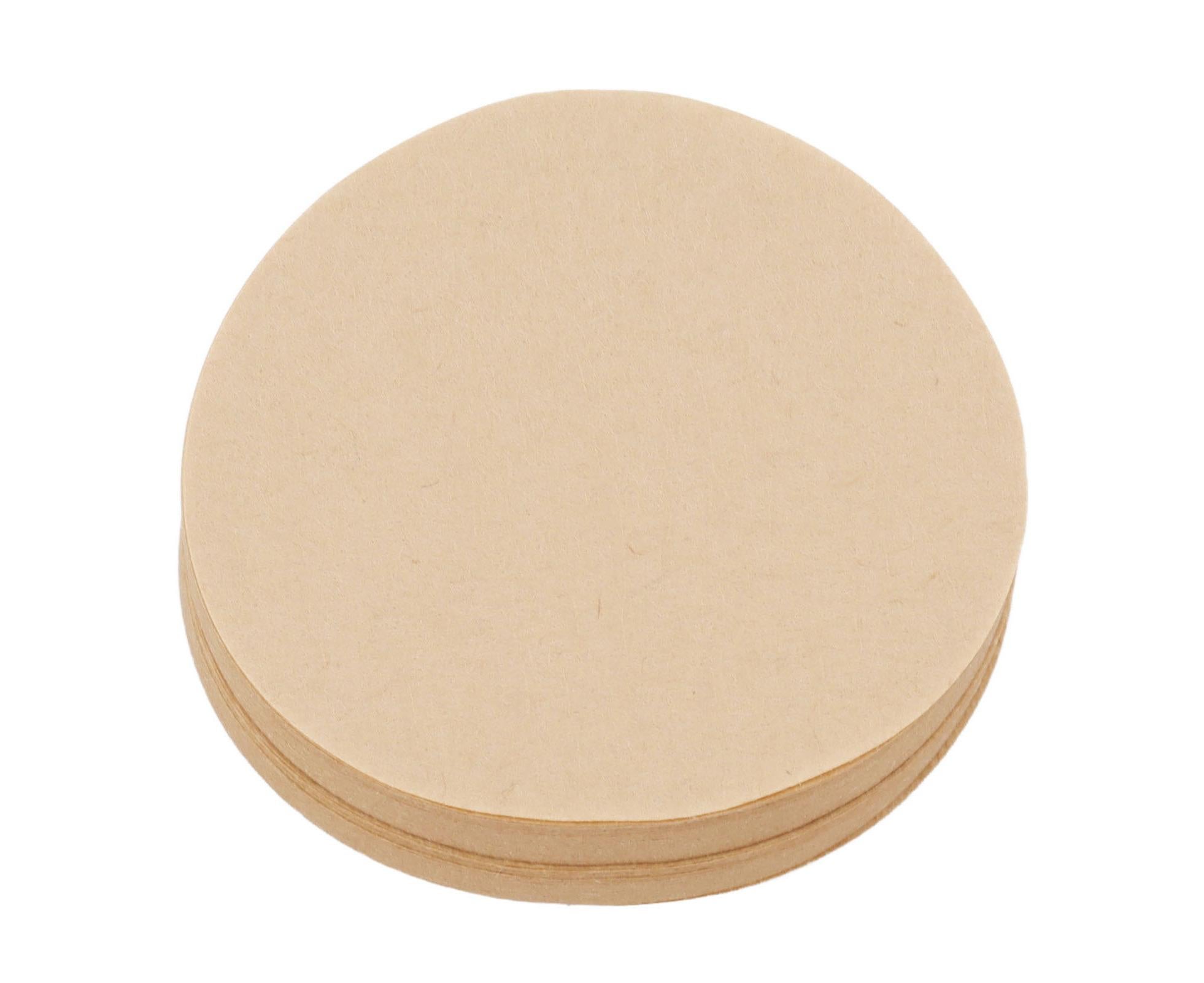 100Pcs 64mm Round Coffee Filter, Unbleached Natural Paper for 1-2 People - Image 2