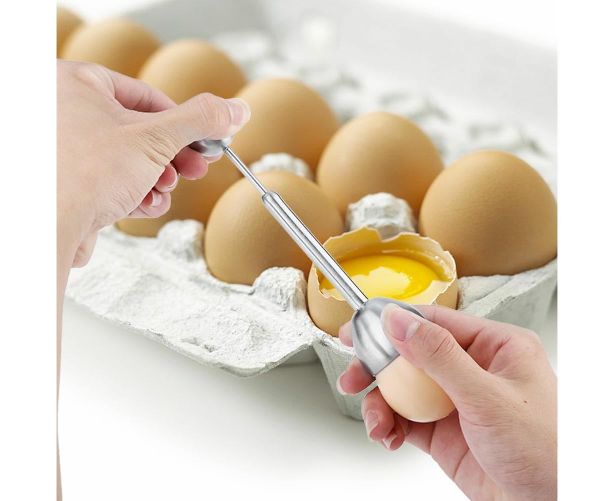 Stainless Steel Egg Cutter, Topper & Cracker for Soft & Hard Boiled Eggs - Image 4