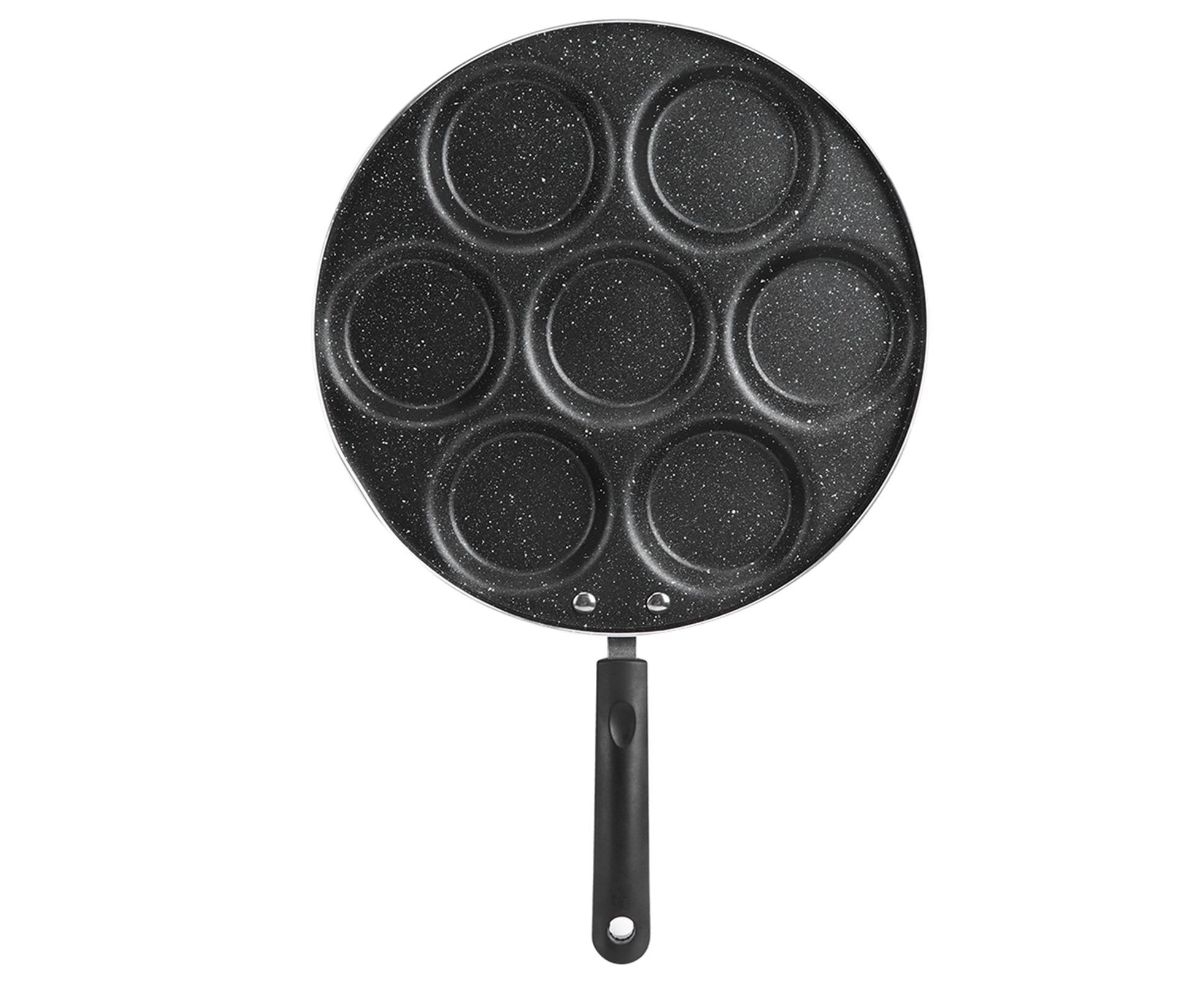7-Hole Non-Stick Frying Pan, Egg & Burger Mold, Household Cooking Pan - Image 1
