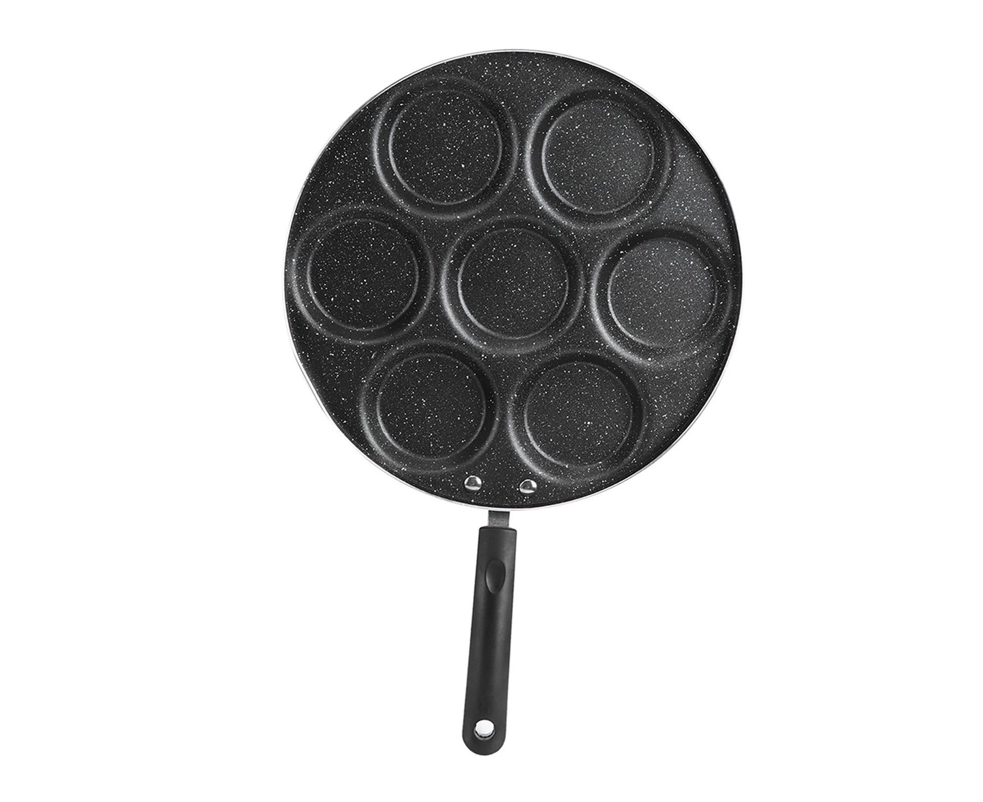 7-Hole Non-Stick Frying Pan, Egg & Burger Mold, Household Cooking Pan - Image 4