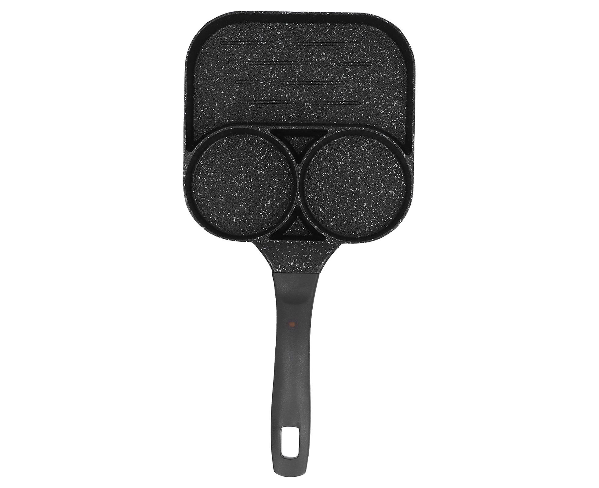 3-in-1 Non-Stick Egg Frying Pan, Fried Egg, Steak & Sausage Cooker - Image 4