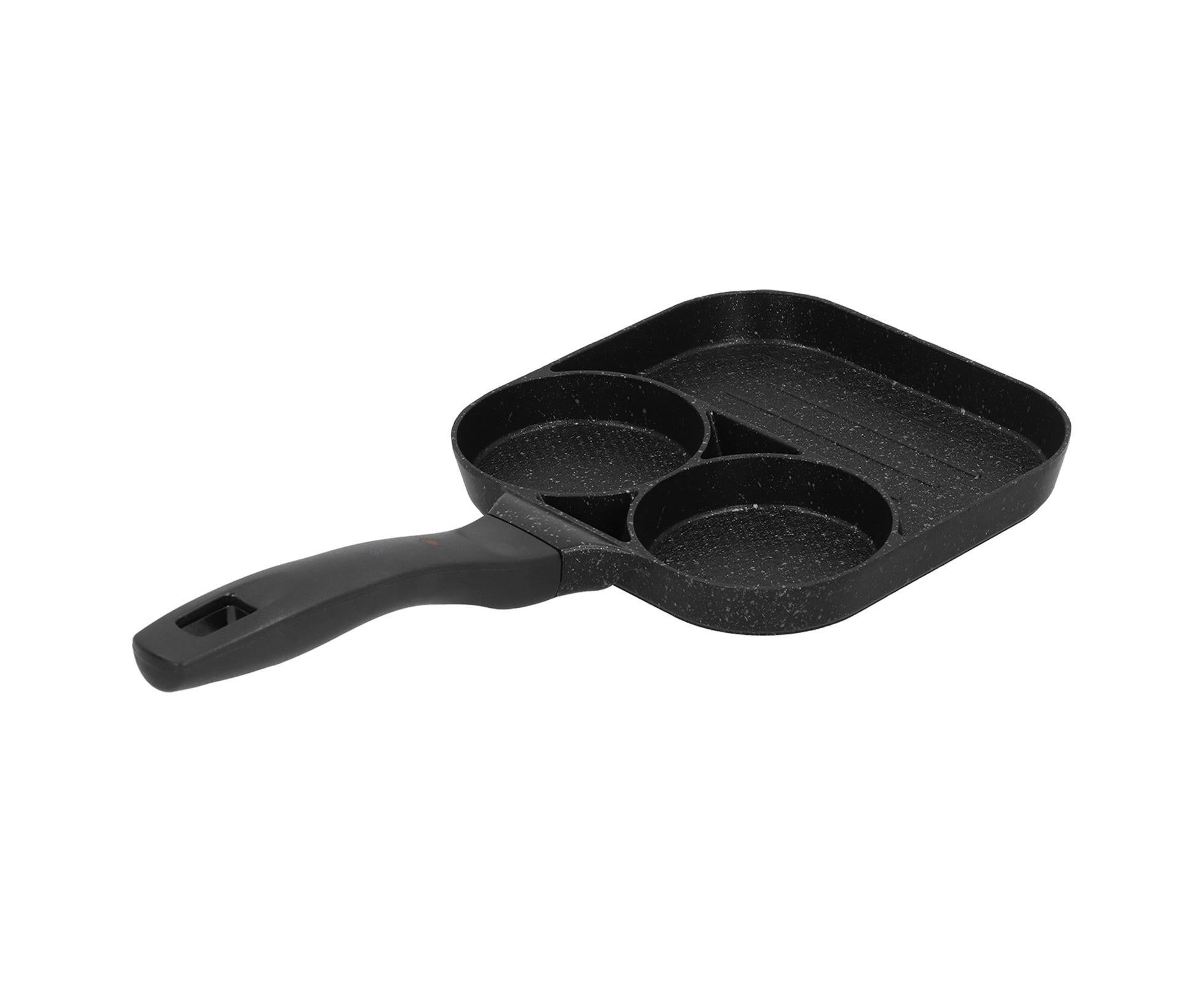 3-in-1 Non-Stick Egg Frying Pan, Fried Egg, Steak & Sausage Cooker - Image 6