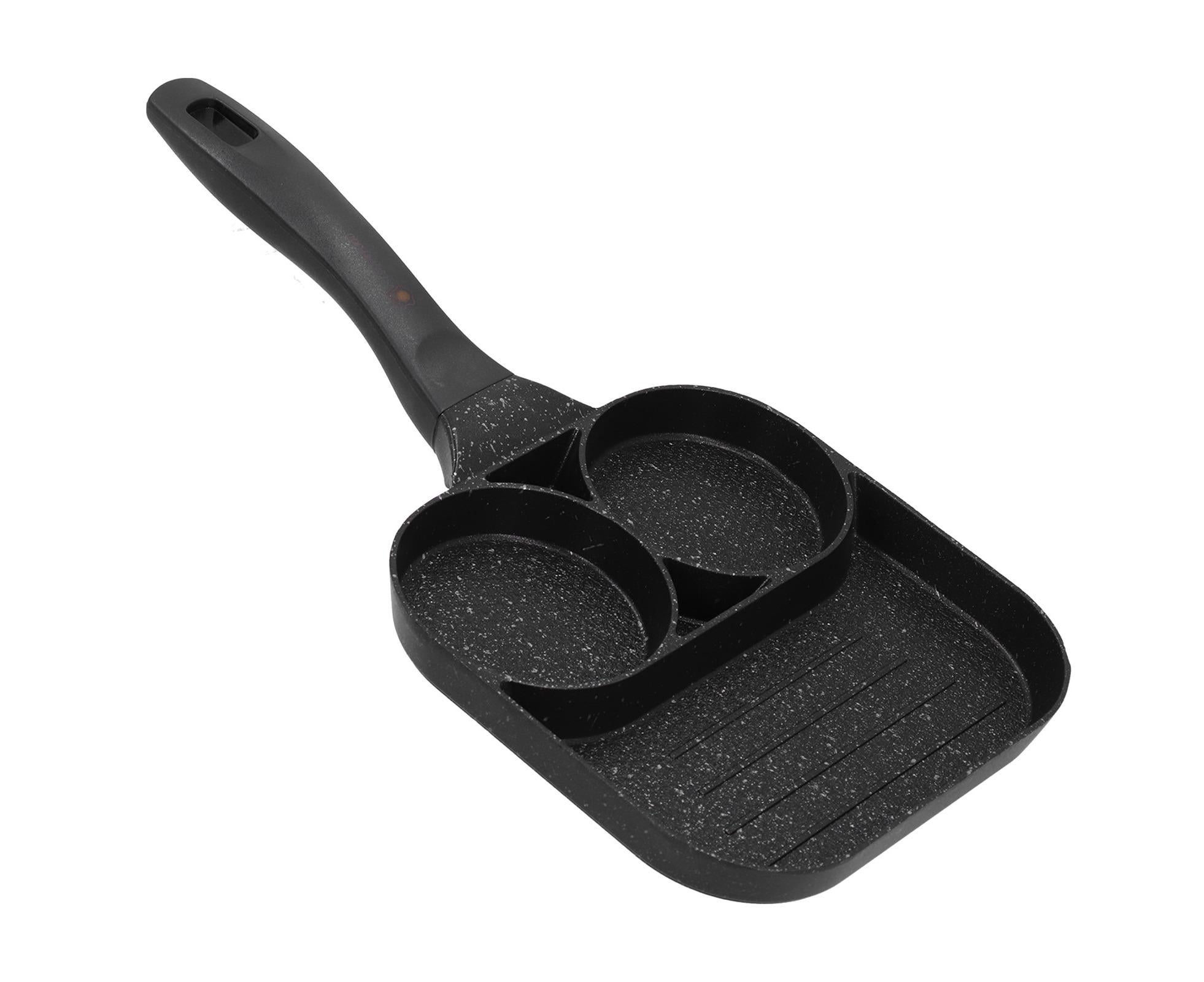 3-in-1 Non-Stick Egg Frying Pan, Fried Egg, Steak & Sausage Cooker - Image 8