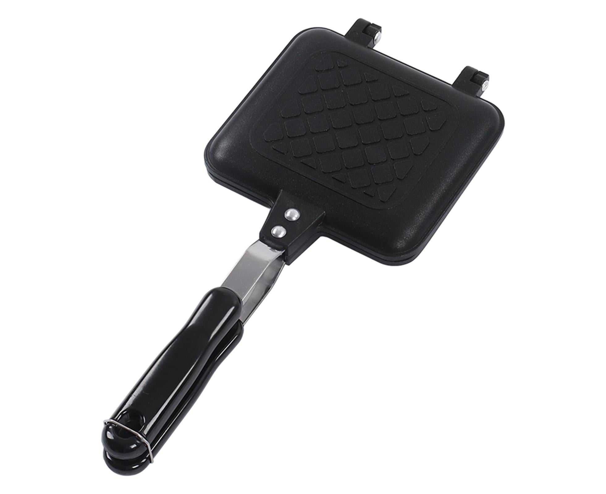 Sandwich Pan, Double-Sided Non-Stick Breakfast Frying Pan, Flat Bottom Panini Maker - Image 3