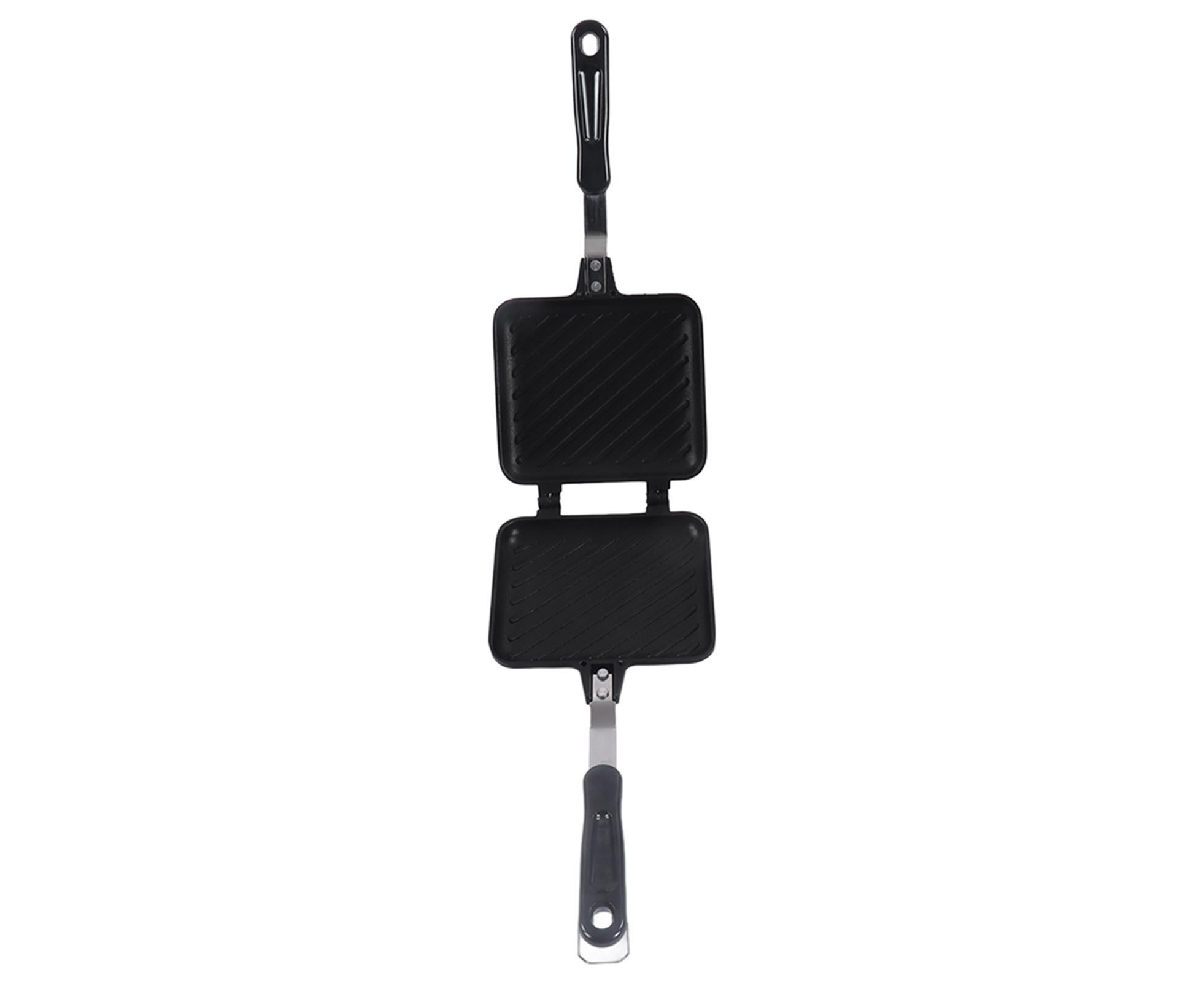 Sandwich Pan, Double-Sided Non-Stick Breakfast Frying Pan, Flat Bottom Panini Maker - Image 5