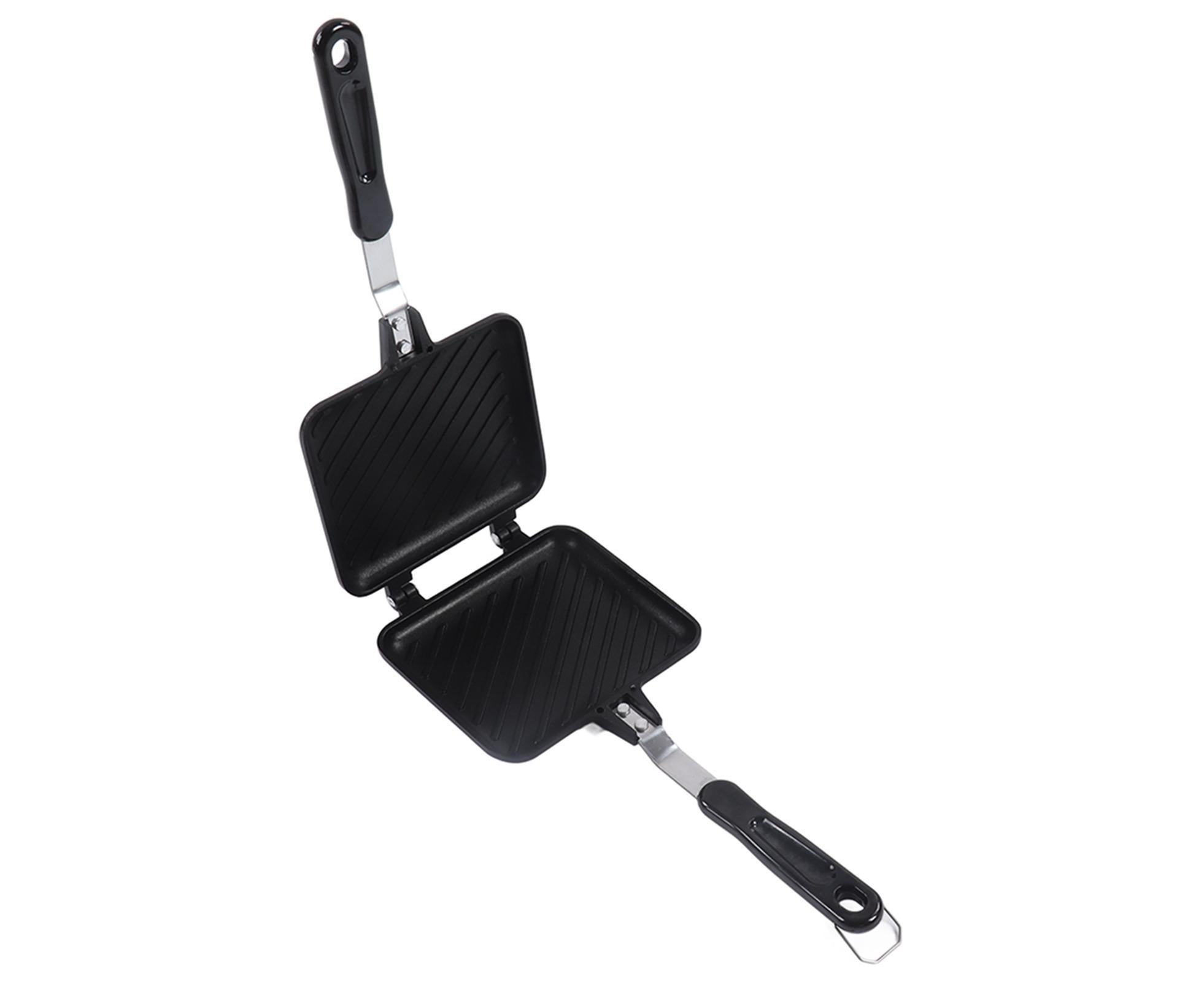 Sandwich Pan, Double-Sided Non-Stick Breakfast Frying Pan, Flat Bottom Panini Maker - Image 6