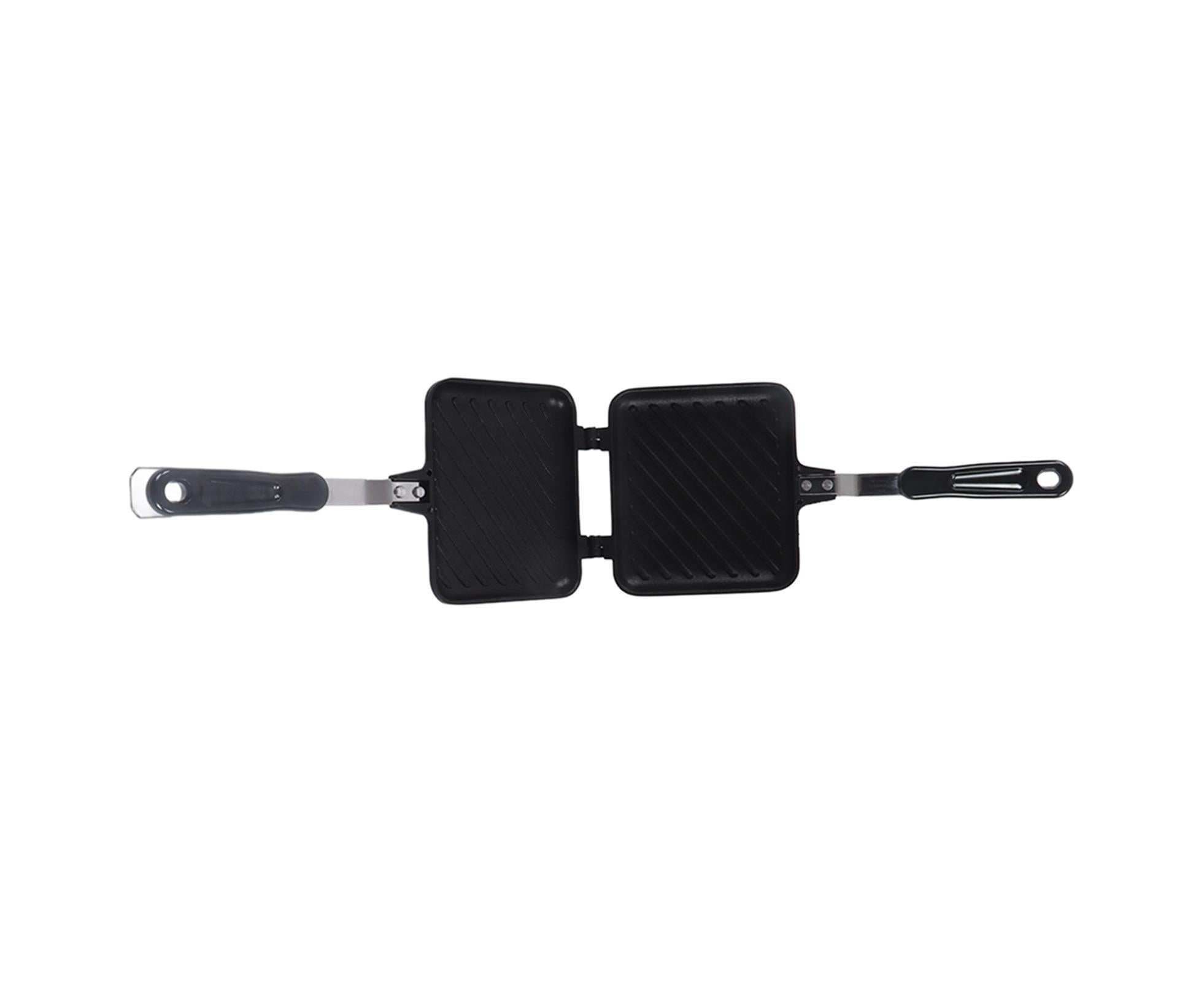 Sandwich Pan, Double-Sided Non-Stick Breakfast Frying Pan, Flat Bottom Panini Maker - Image 7