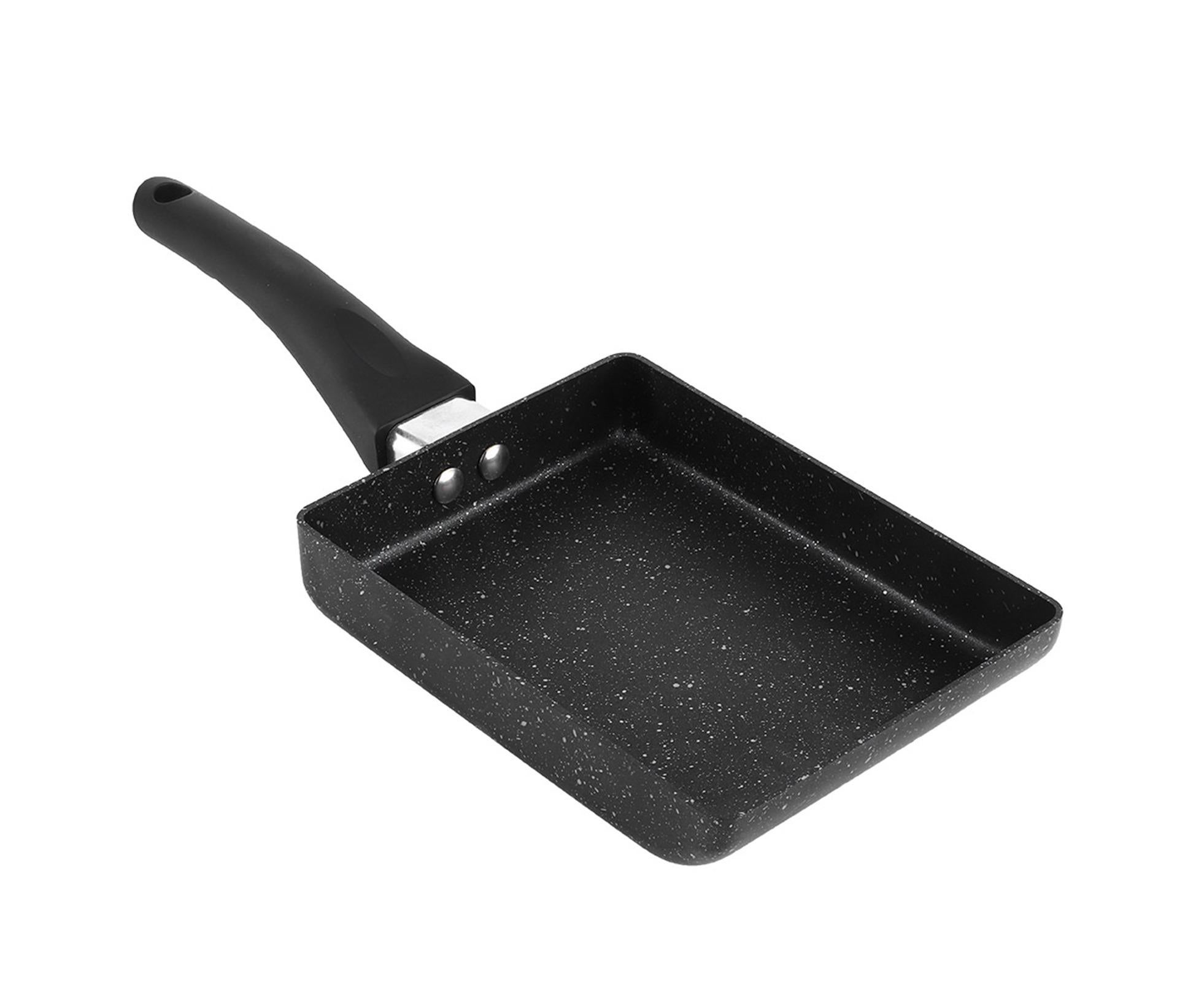 Tamagoyaki Rectangular Non-Stick Saucepan, Black Plastic Handle Omelet Frying Pan - Image 4