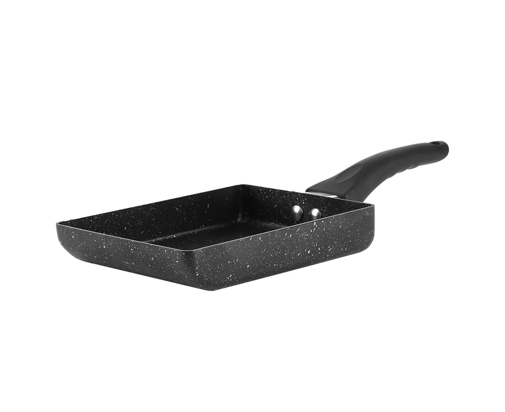 Tamagoyaki Rectangular Non-Stick Saucepan, Black Plastic Handle Omelet Frying Pan - Image 8