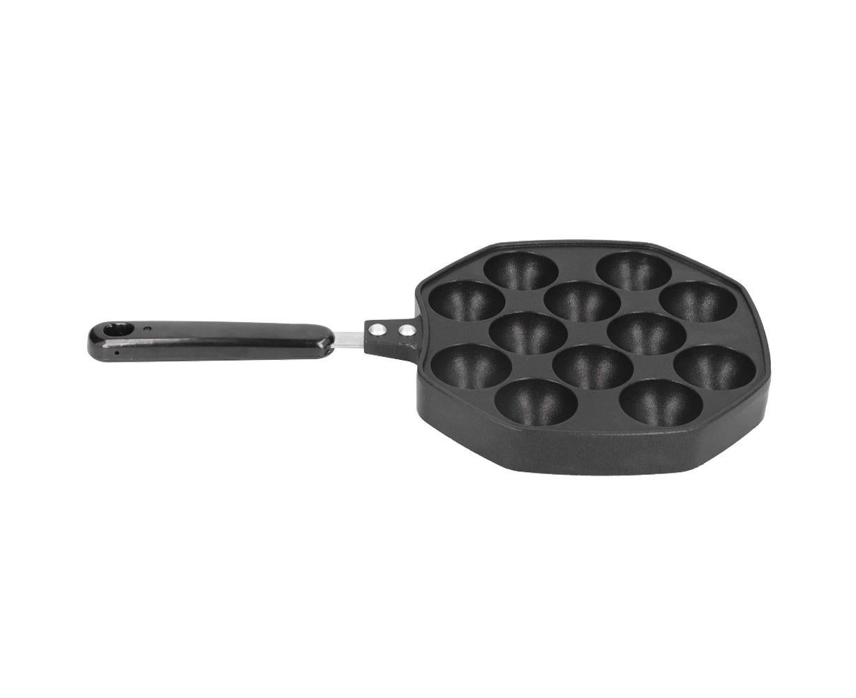 12-Cavity Aluminum Takoyaki Pan, Octopus Balls Egg Puffs Baking Pan, Home Cooking Tool - Image 2