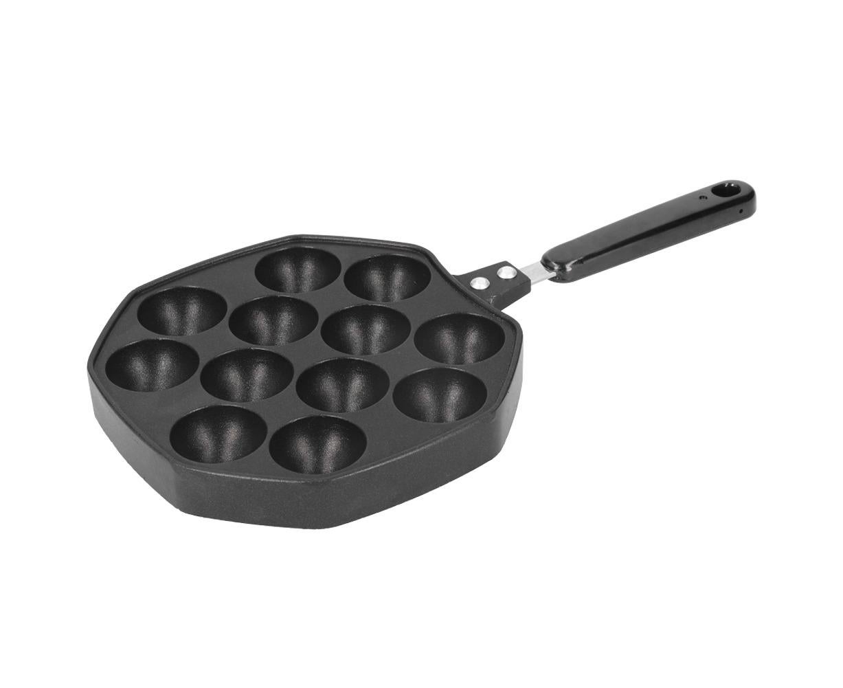 12-Cavity Aluminum Takoyaki Pan, Octopus Balls Egg Puffs Baking Pan, Home Cooking Tool - Image 3