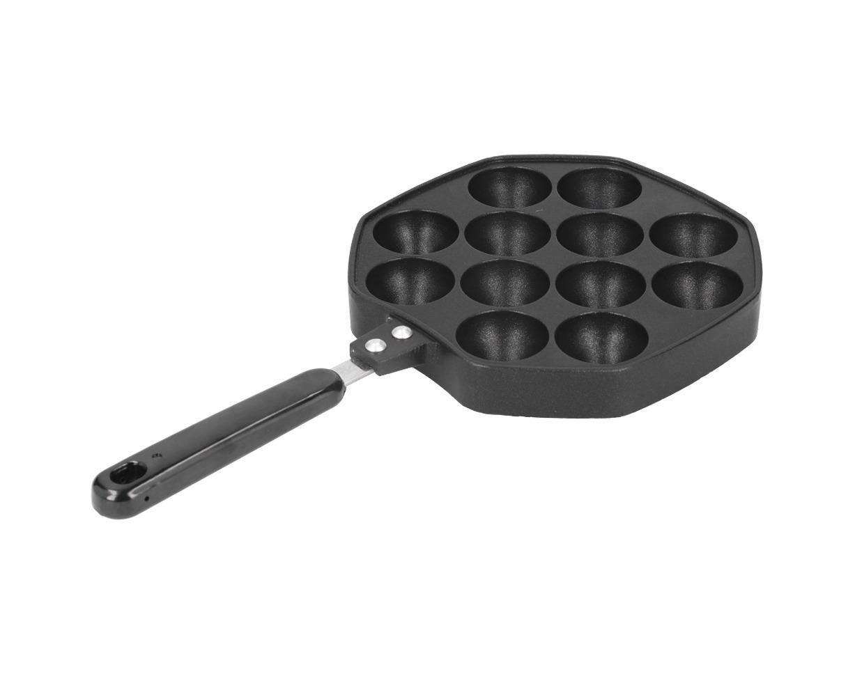 12-Cavity Aluminum Takoyaki Pan, Octopus Balls Egg Puffs Baking Pan, Home Cooking Tool - Image 4