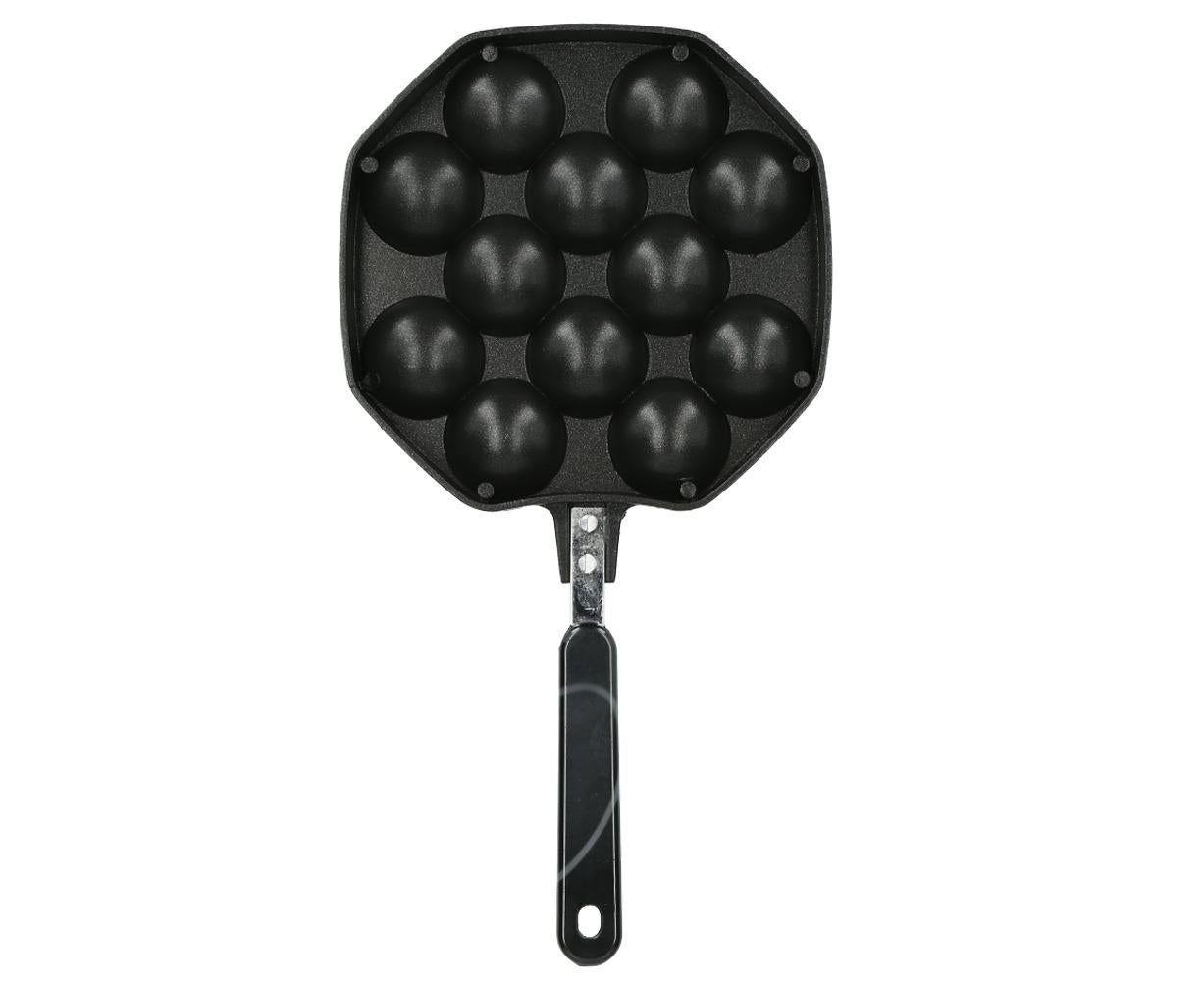 12-Cavity Aluminum Takoyaki Pan, Octopus Balls Egg Puffs Baking Pan, Home Cooking Tool - Image 5