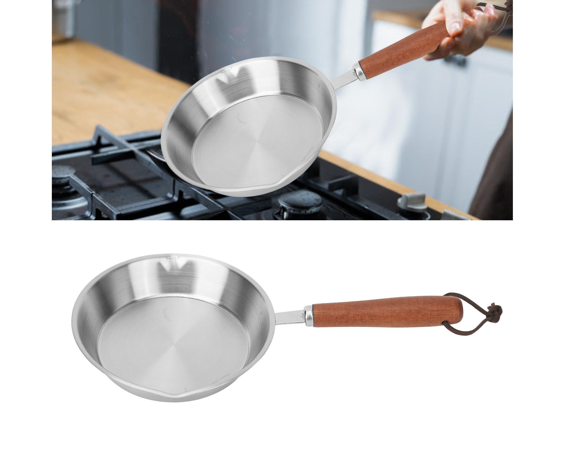 Stainless Steel Frying Pan, Non-Stick Egg Fryer for Household & Restaurant, 4.7 Inch - Image 2