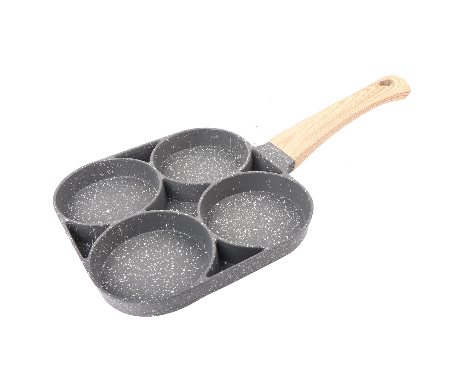 4-Hole Non-Stick Frying Pan, Egg & Pancake Cooking Pan, Induction & Gas Cooker - Image 1