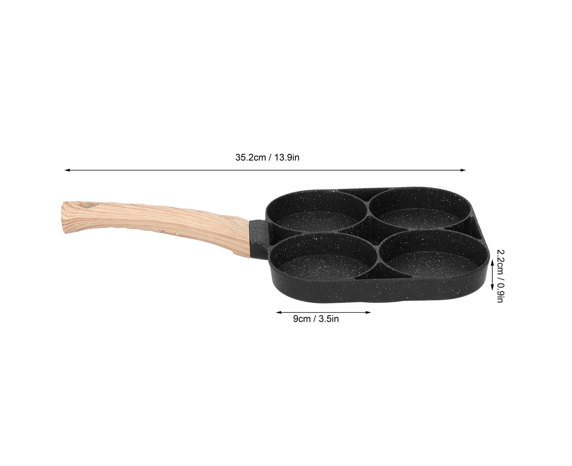 4-Hole Non-Stick Frying Pan, Egg & Pancake Cooking Pan, Induction & Gas Cooker - Image 3