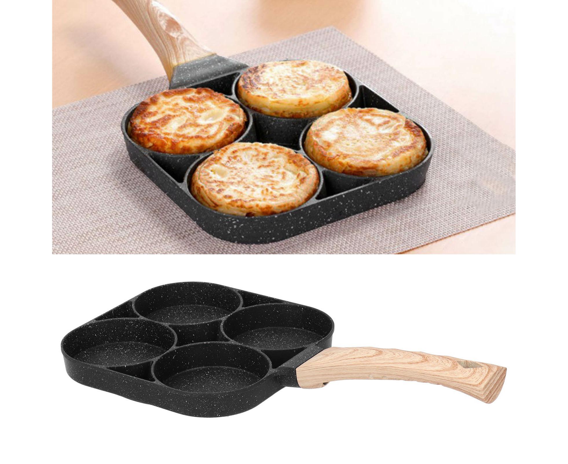 4-Hole Non-Stick Frying Pan, Egg & Pancake Cooking Pan, Induction & Gas Cooker - Image 7