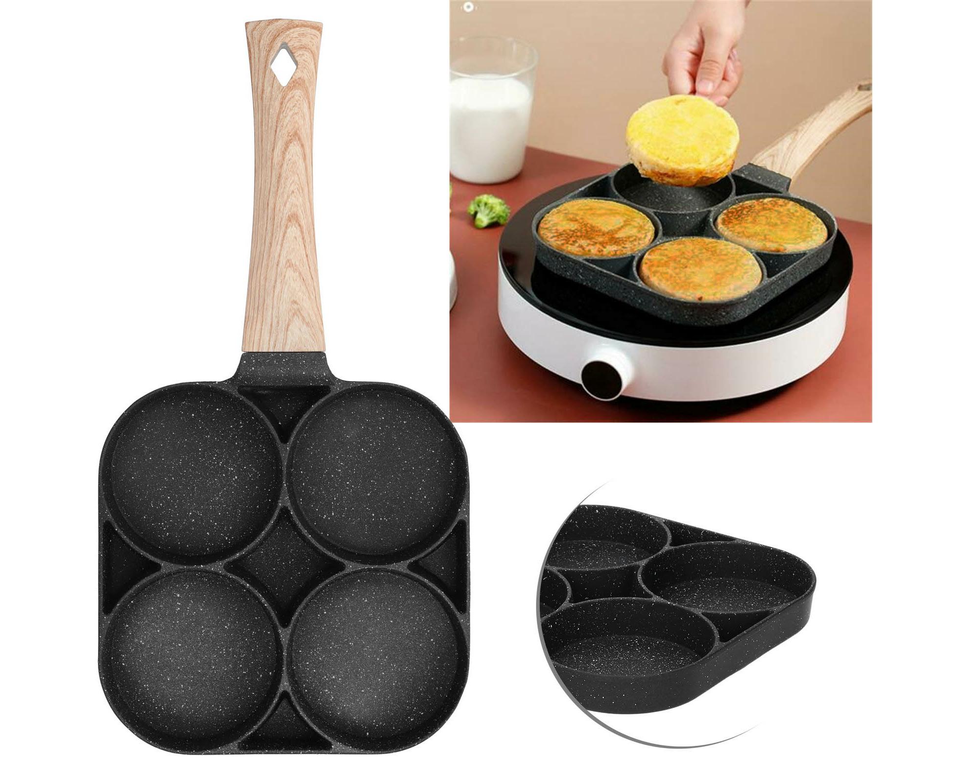 4-Hole Non-Stick Frying Pan, Egg & Pancake Cooking Pan, Induction & Gas Cooker - Image 8