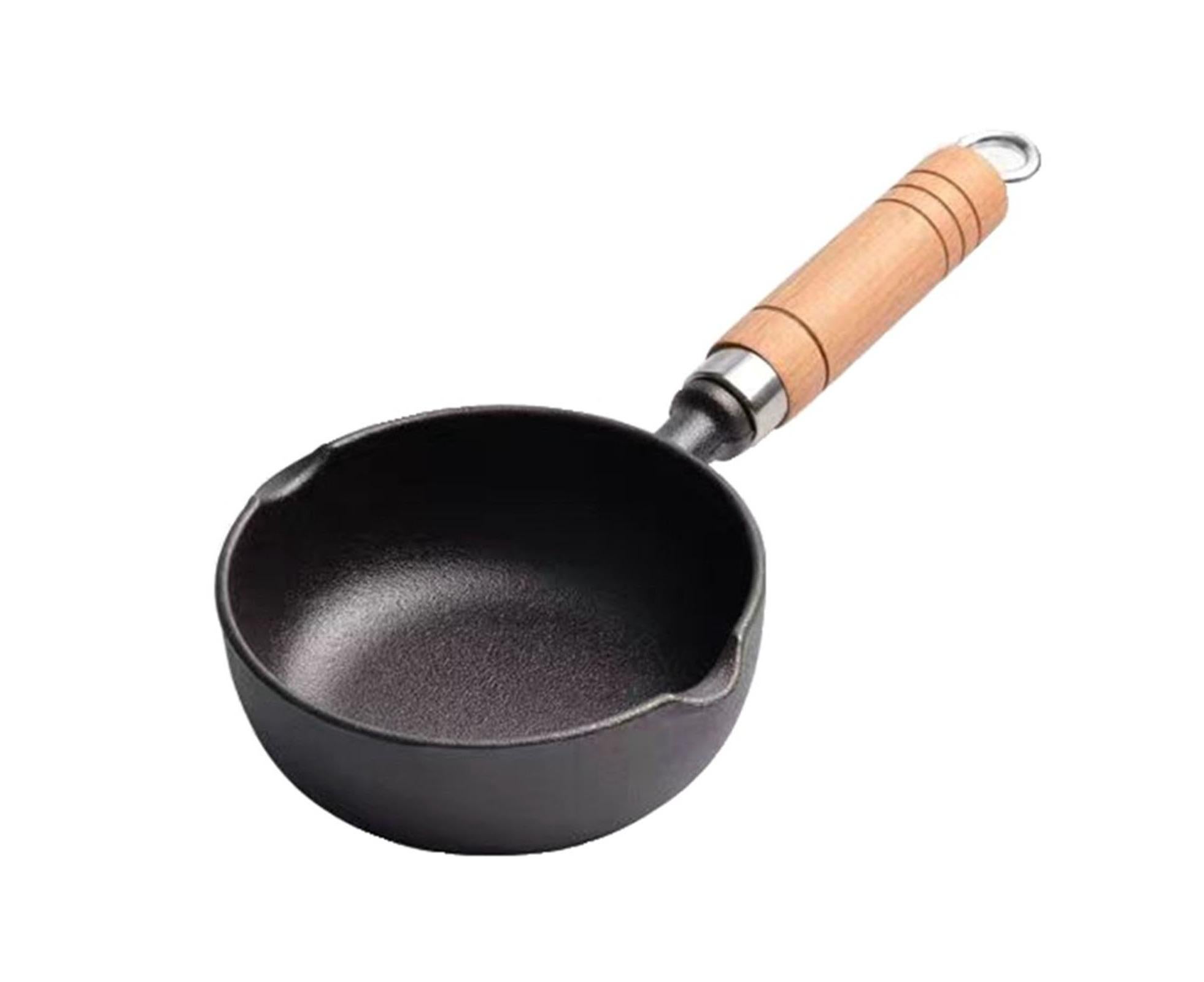 Cast Iron Pot, Even Heating Multifunctional Non-Stick Stir Fry Pan, 11 x 4cm - Image 1