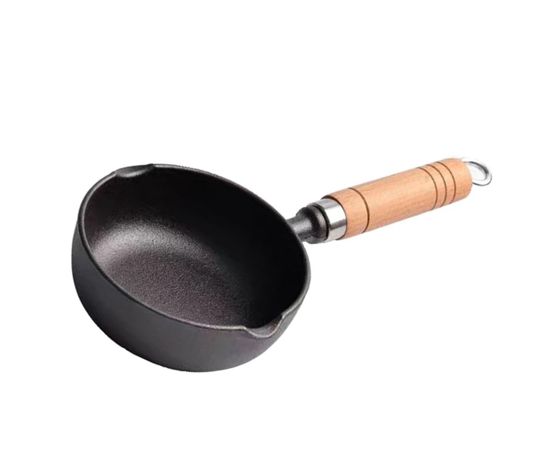 Cast Iron Pot, Even Heating Multifunctional Non-Stick Stir Fry Pan, 11 x 4cm - Image 4